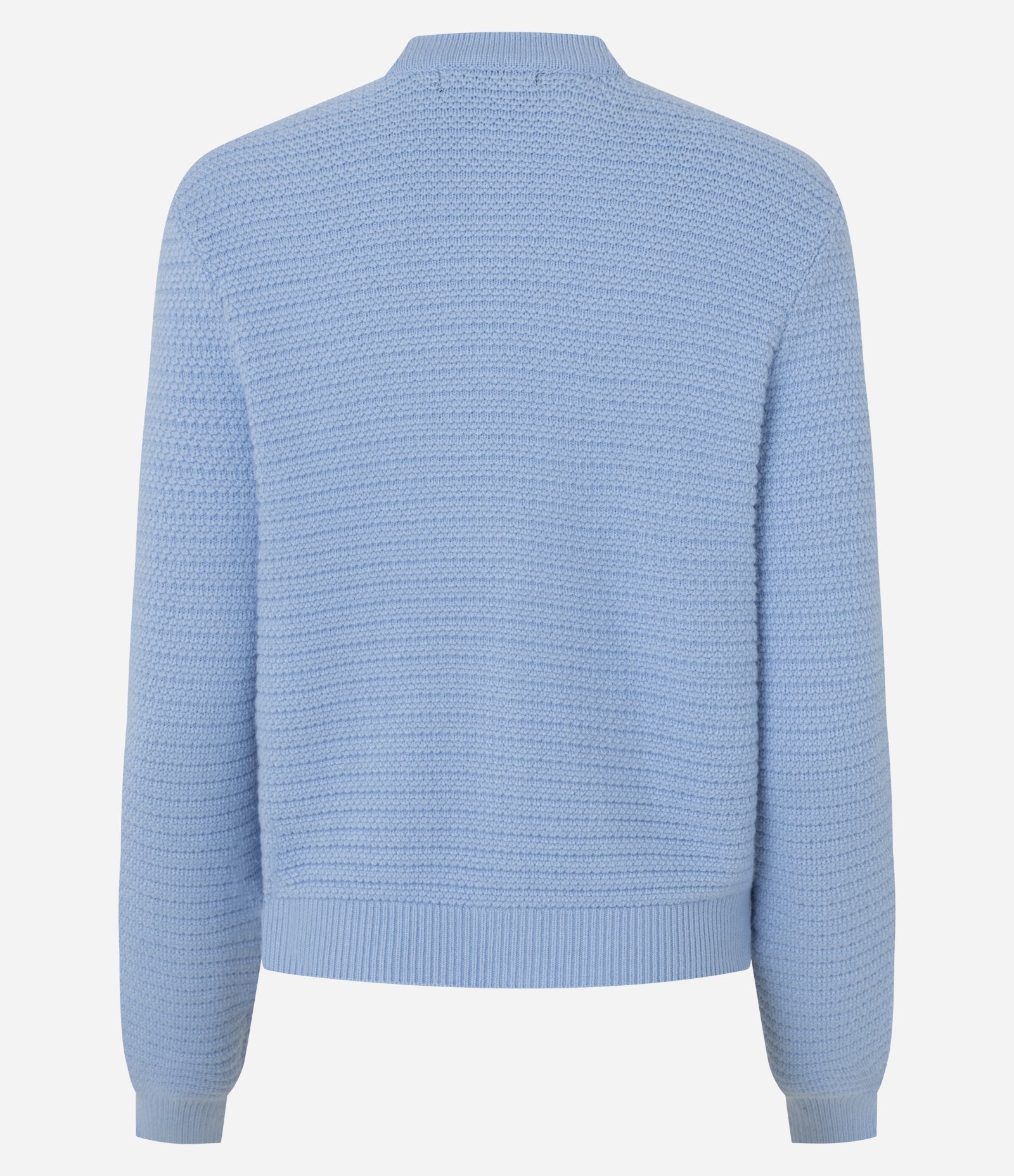 Cardigan Texturizado em Tricô com Botões Metalizados Azul 9