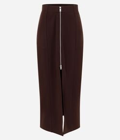 Saia New Midi com Zíper Frontal