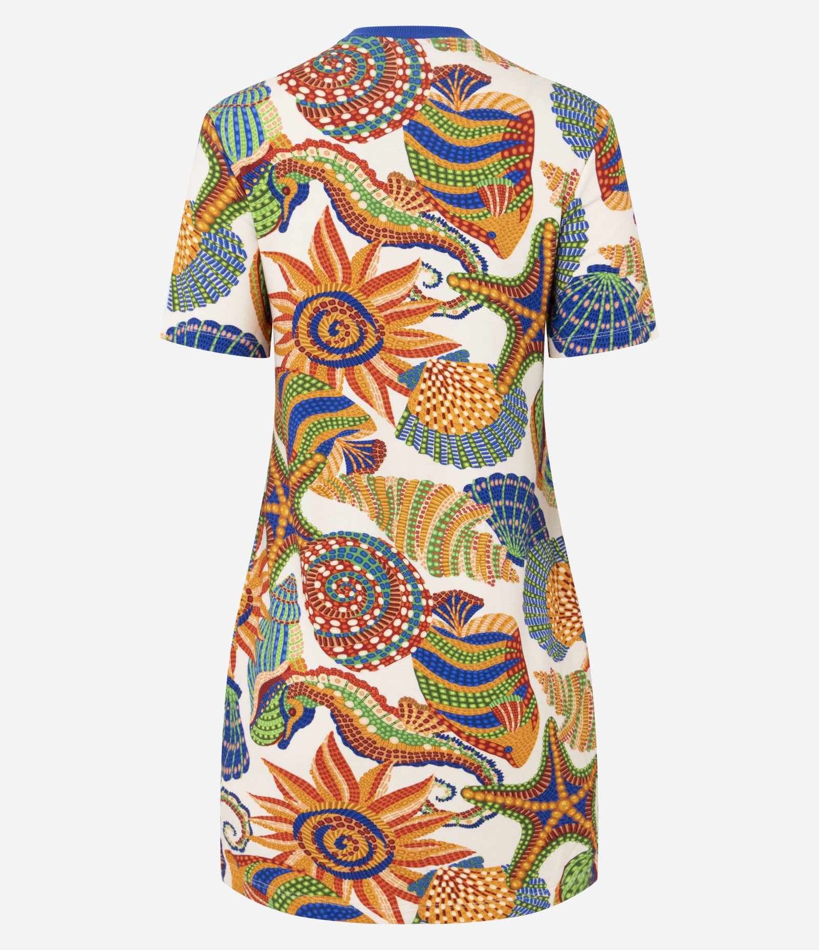 Vestido T-Shirt Curto em Viscose com Estampa Tropical Multicores 4