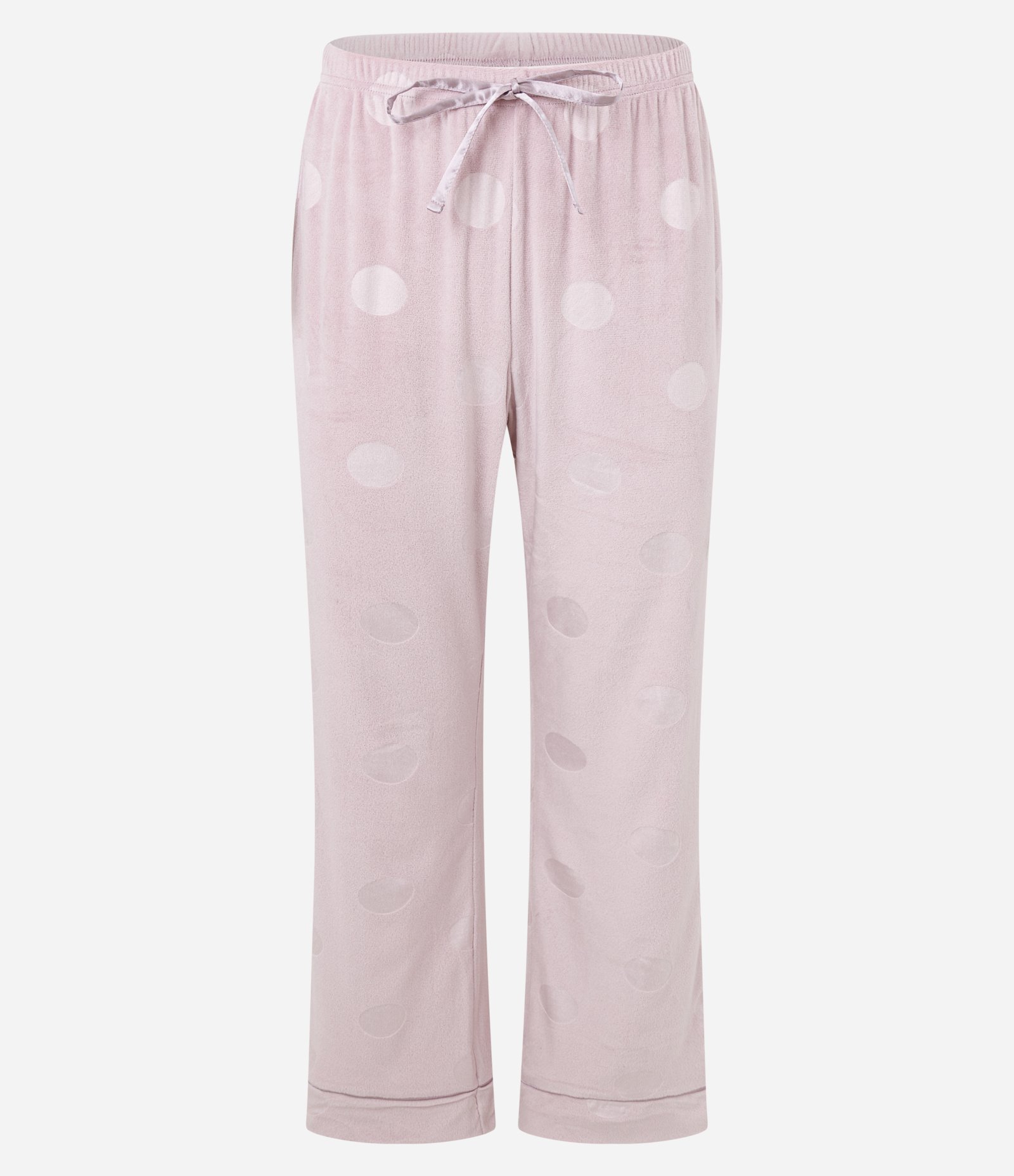 Pijama Americano Longo em Plush e Estampa de Bolinhas Rosa 7