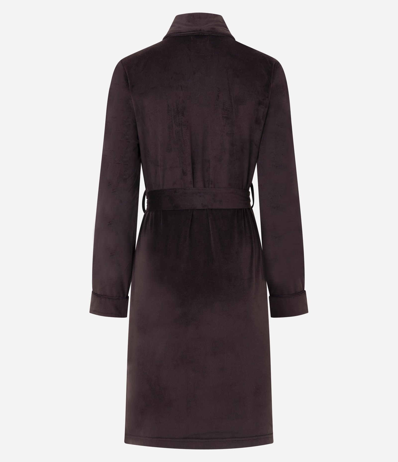 Robe em Plush com Manga Longa e Amarração na Cintura Marrom 3