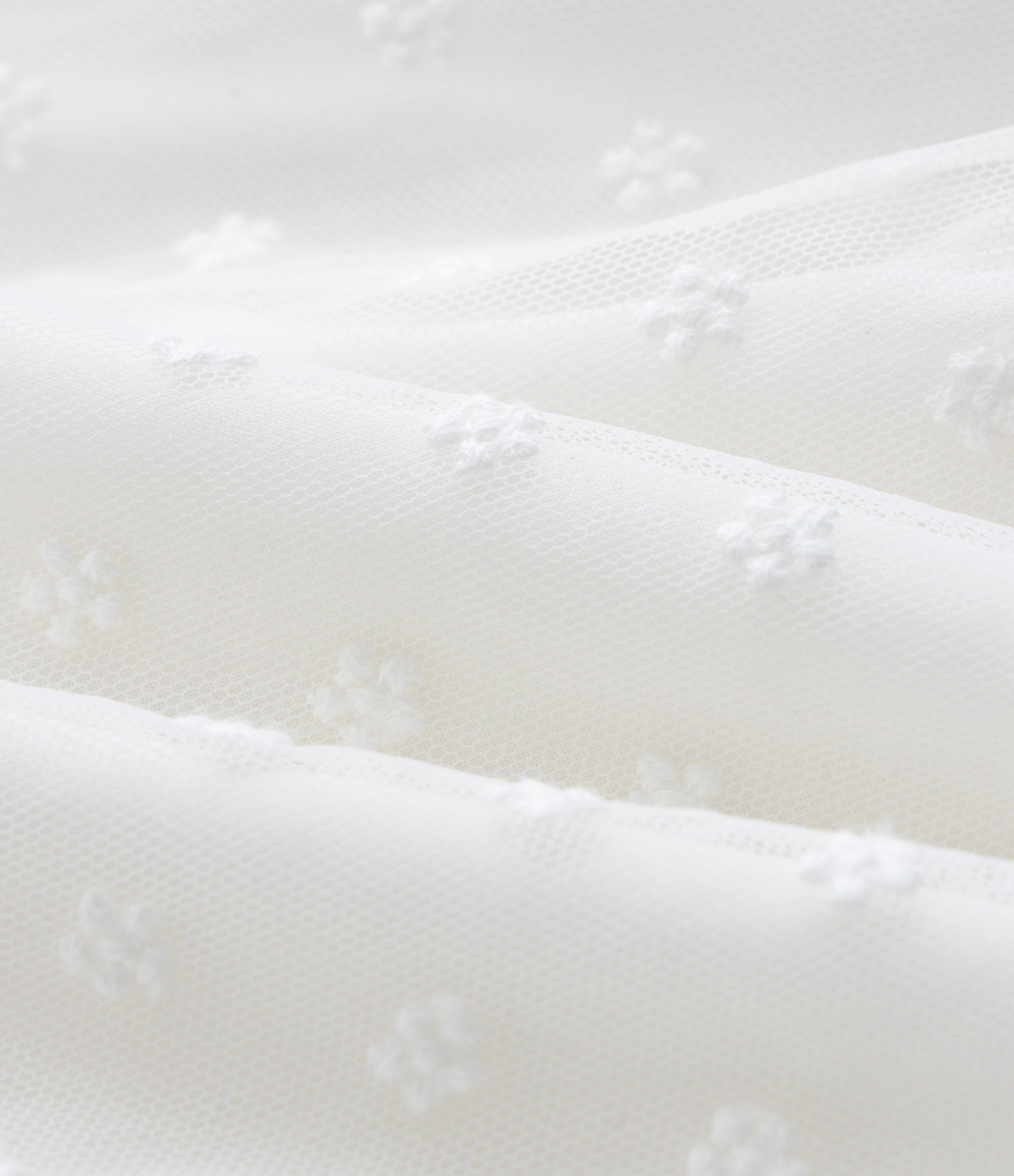 Vestido Infantil Tule Floral com Laços e Calcinha – Tam RN a 18 Meses Off White 10