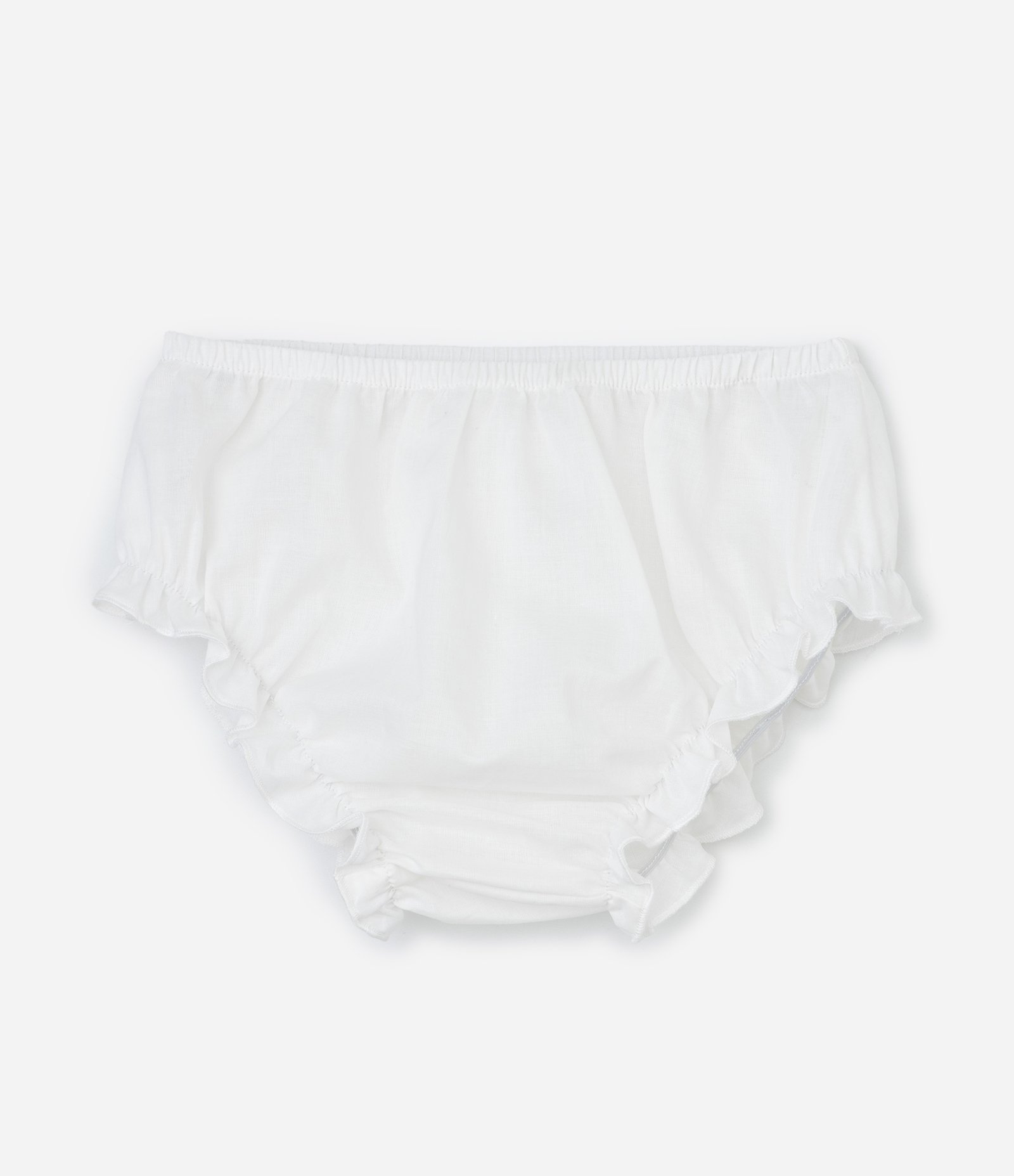 Vestido Infantil Tule Floral com Laços e Calcinha – Tam RN a 18 Meses Off White 4