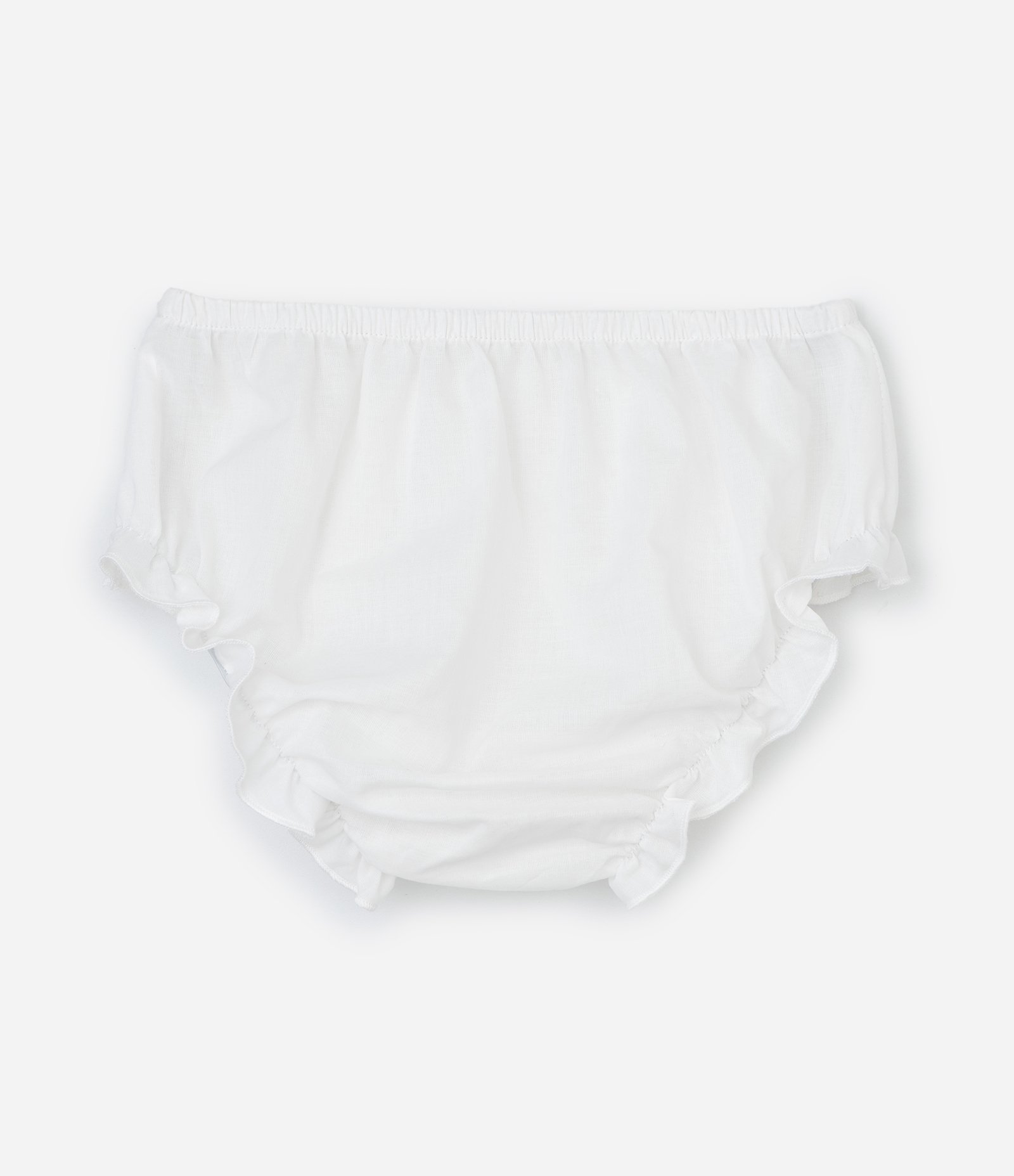 Vestido Infantil Tule Floral com Laços e Calcinha – Tam RN a 18 Meses Off White 5