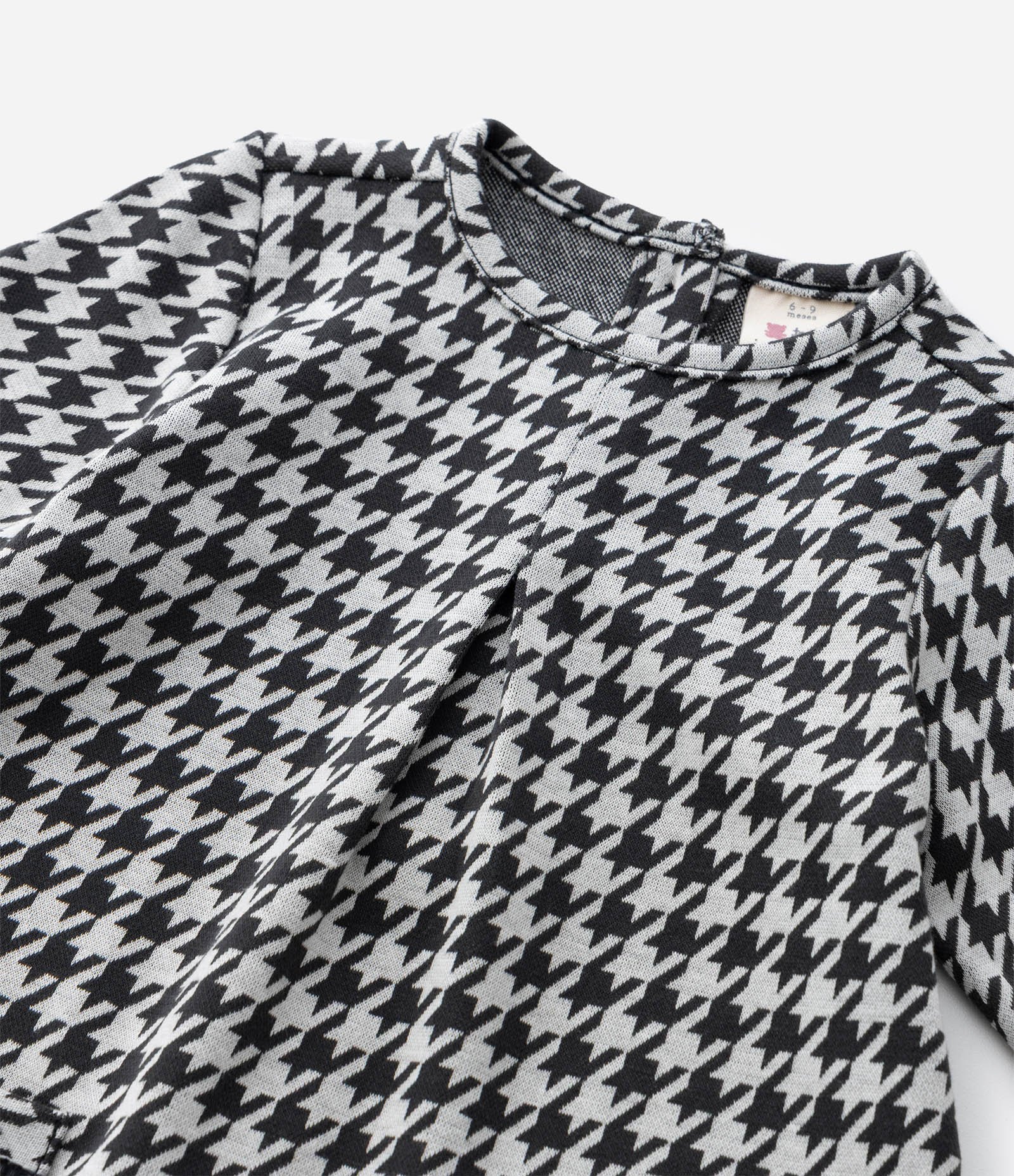 Vestido Infantil Xadrez com Meia Calça – Tam 0 a 18 Meses Preto/Branco 13