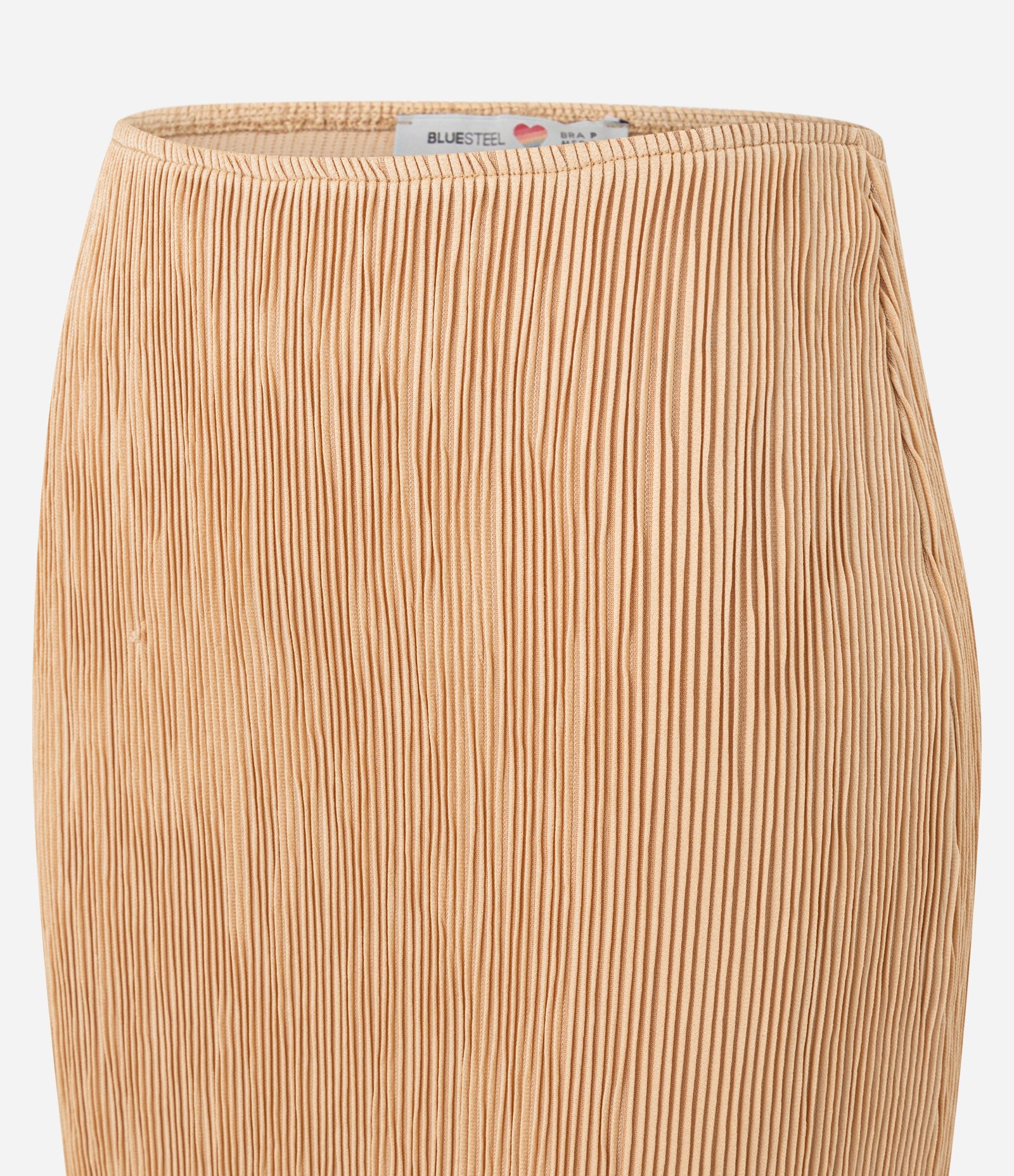 Saia Long Midi com Textura Plissada Dourado 7