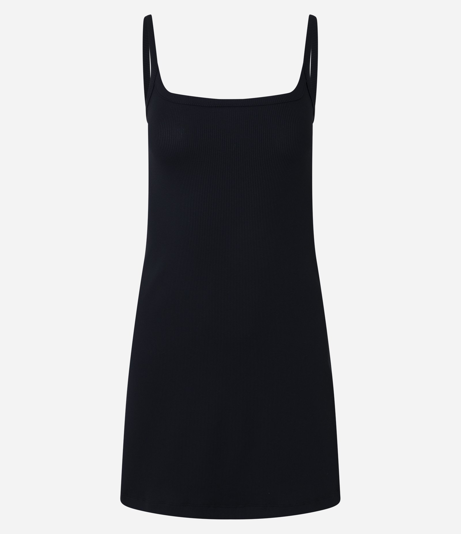 Vestido Evasê em Ribana com Alcinhas Preto 6