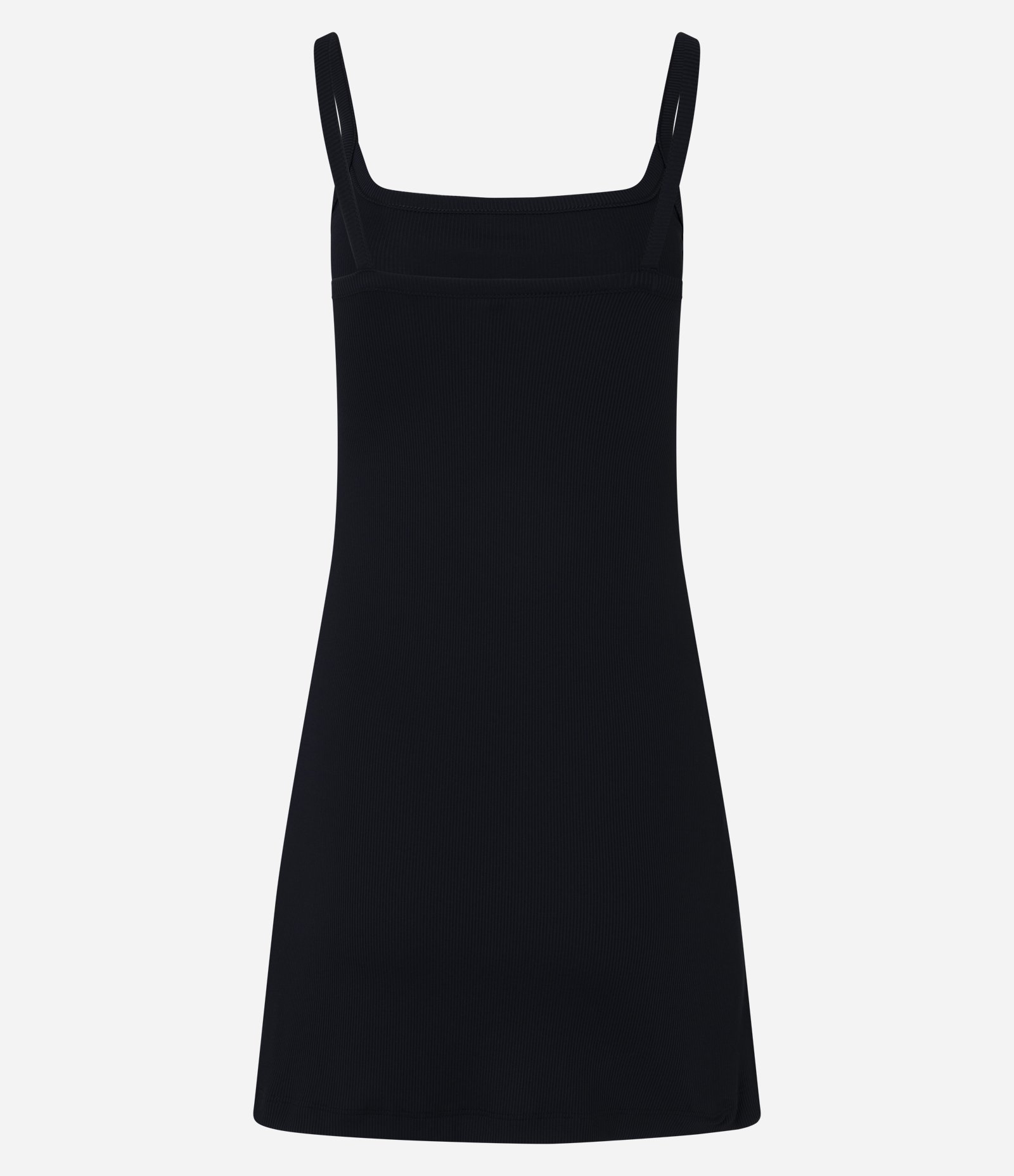 Vestido Evasê em Ribana com Alcinhas Preto 8