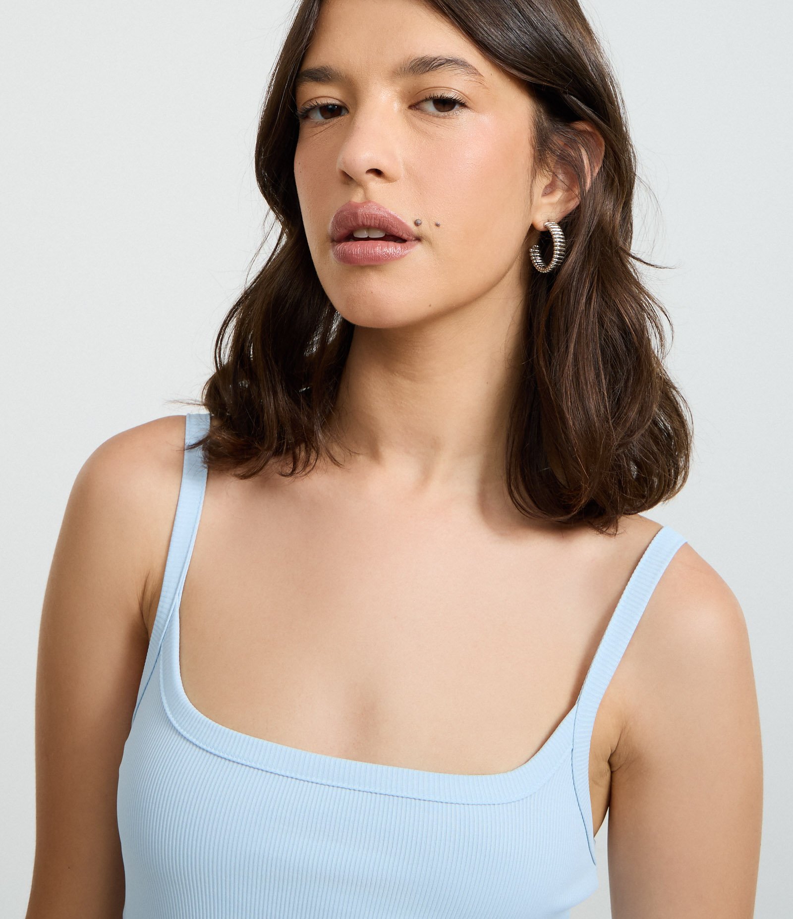 Vestido Evasê em Ribana com Alcinhas Azul 2