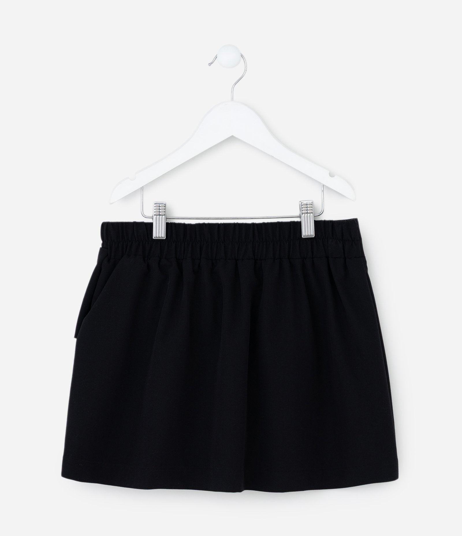 Short Saia Infantil em Alfaiataria com Laço Lateral – Tam 5 a 14 Anos Preto 3