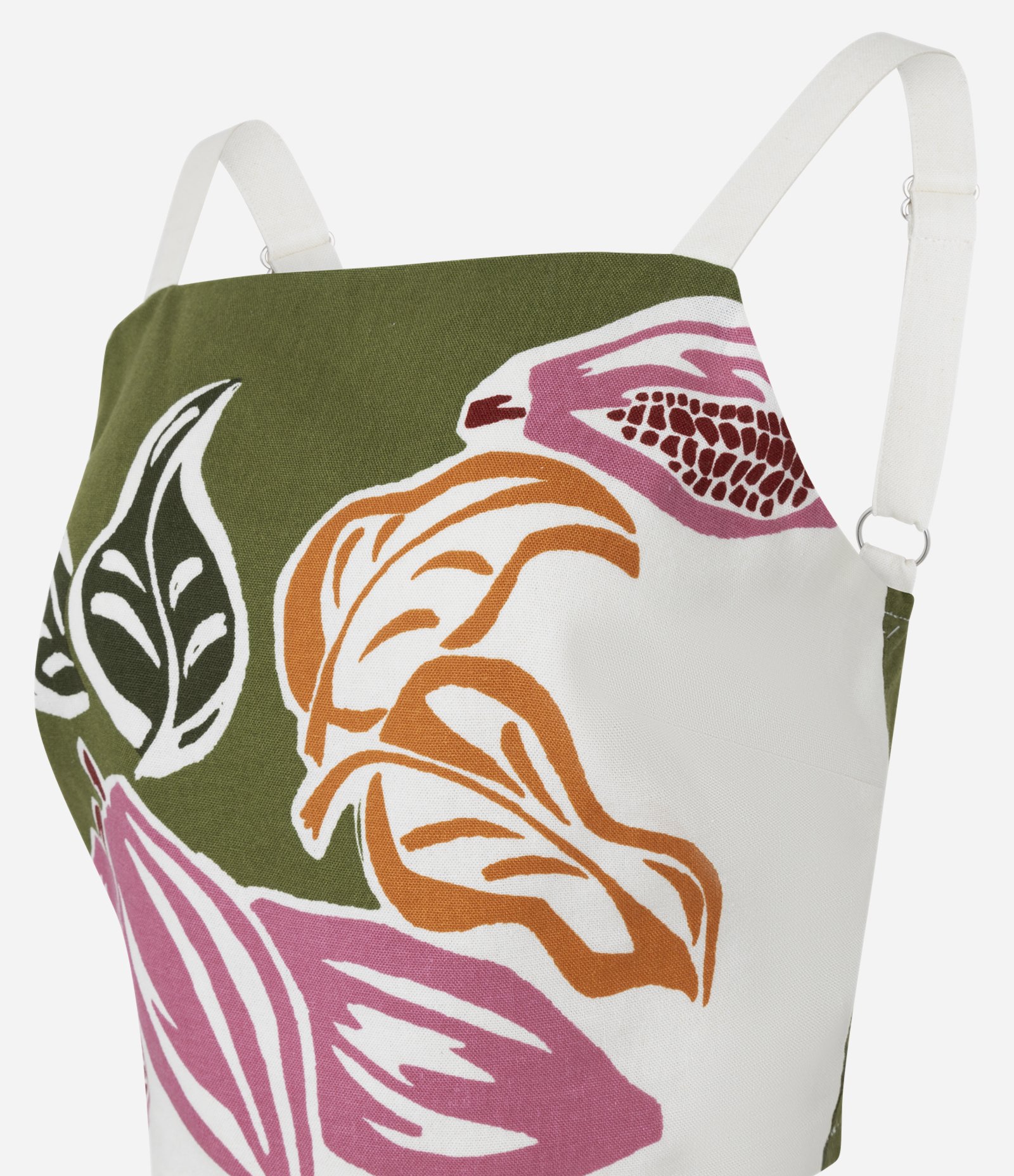 Blusa Cropped em Viscolinho Floral com Alças Verde 5