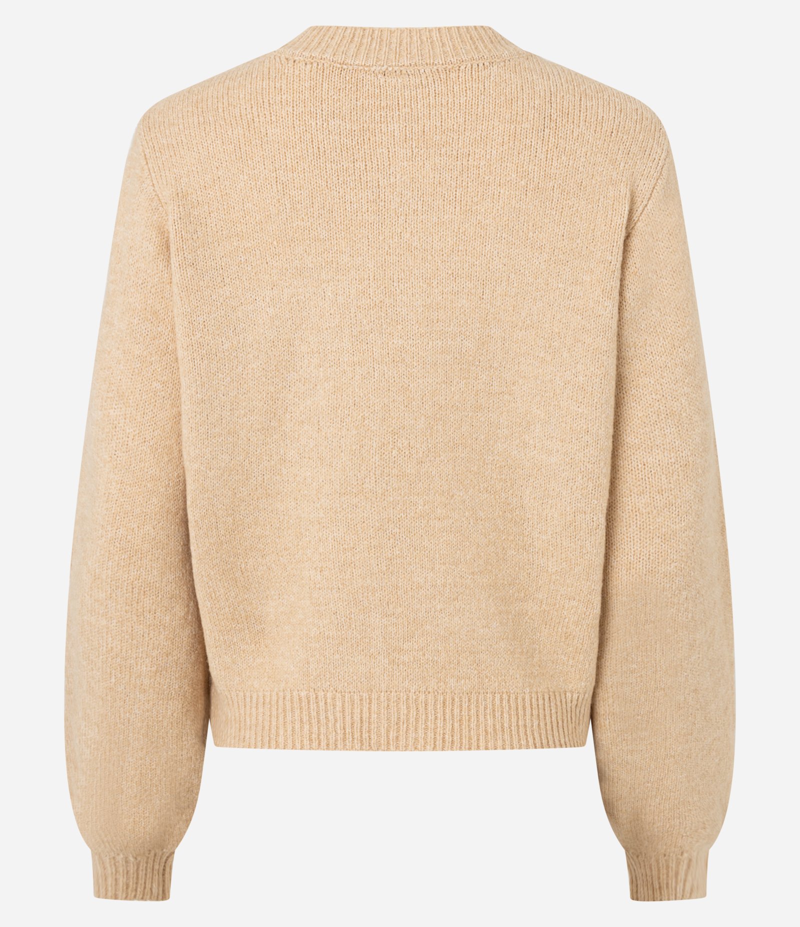 Cardigan em Tricô com Botões e Bordado Floral Bege 7