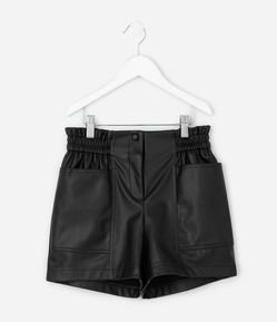 Short Infantil Clochard com Bolsos e Botões – Tam 5 a 14 Anos