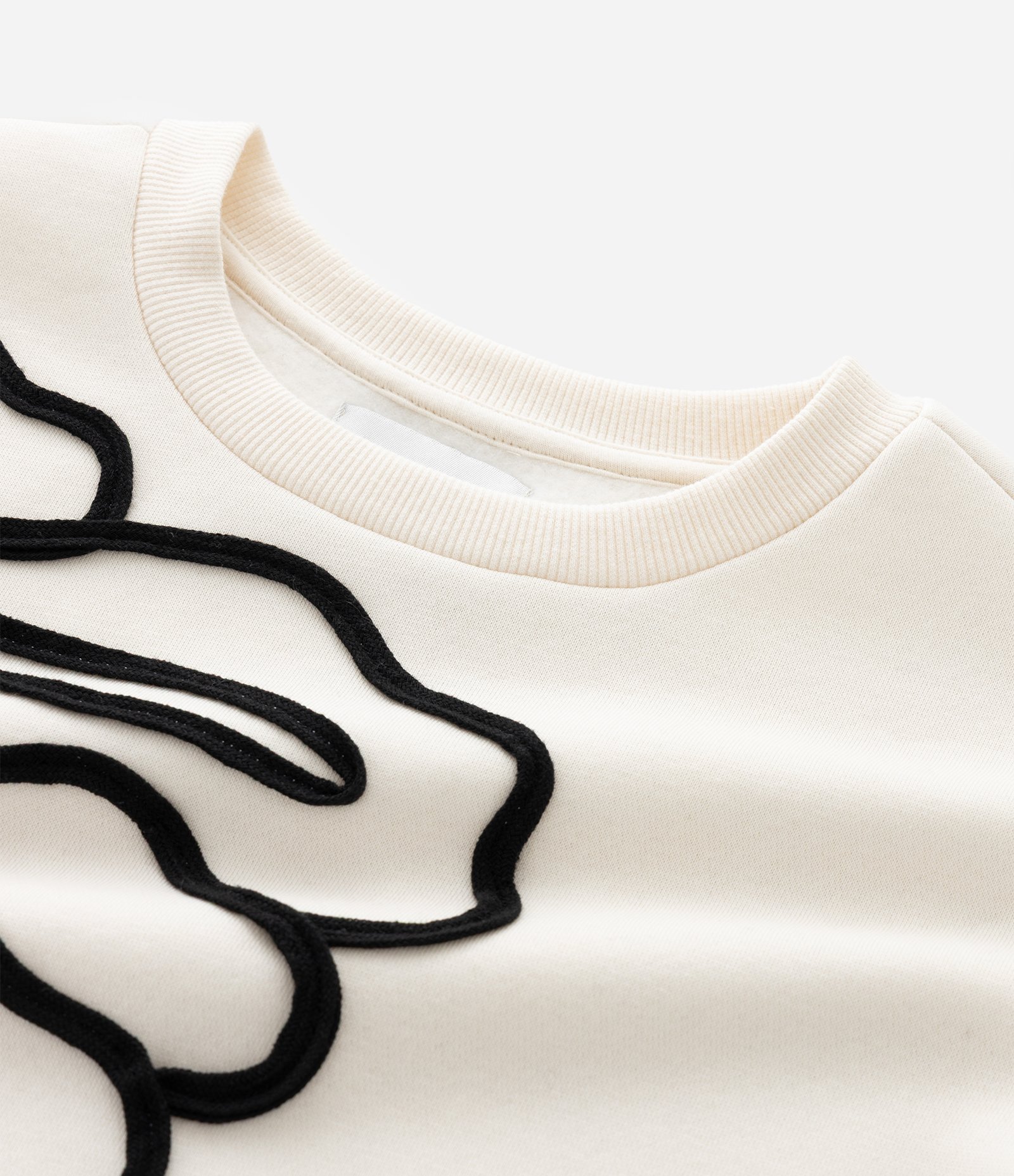 Casaco Infantil com Flor Bordada em Corda – Tam 5 a 14 Anos Off White 6