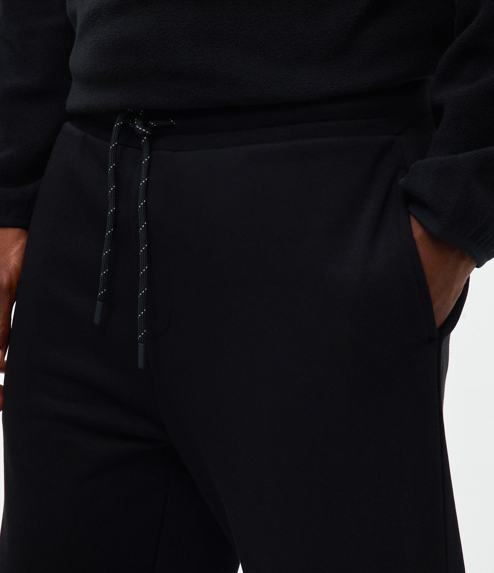 Calça Jogger em Moletom com Cós Elástico e Cordão Preto 3