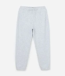 Calça Jogger em Moletom com Cós Elástico e Cordão