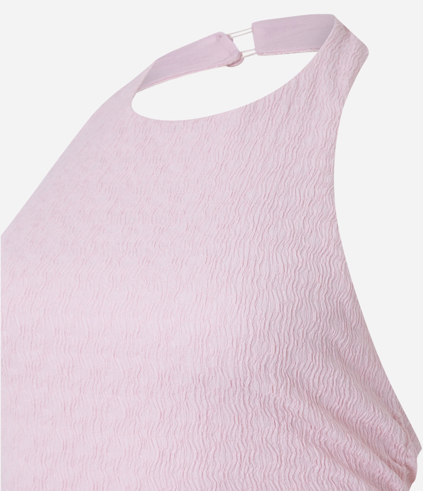 Vestido Long Midi com Frente Única e Textura Rosa 7