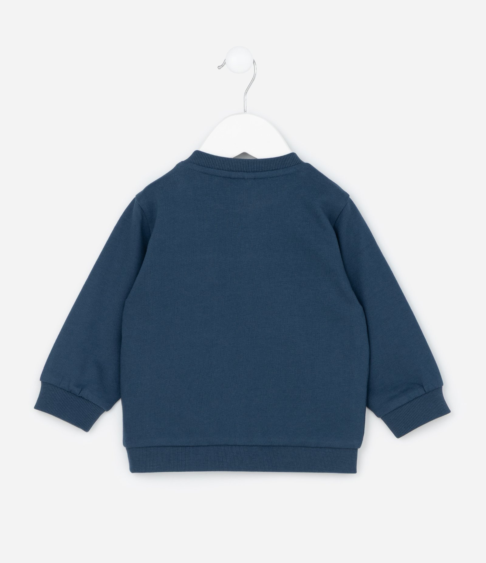 Conjunto Infantil Moletom Texturizado com Recortes – Tam 0 a 18 Meses Azul Escuro 4