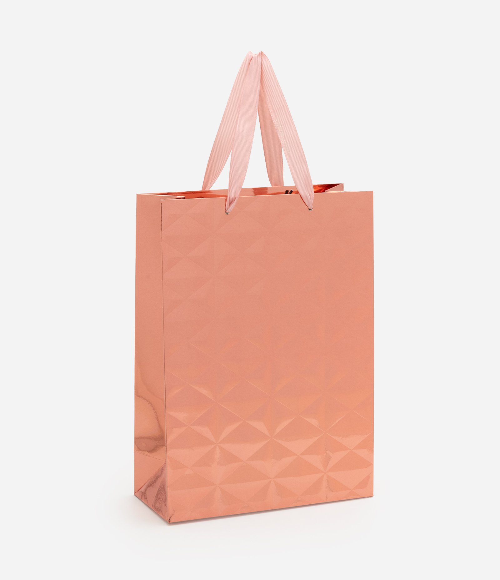 Embalagem de Presente Pequena Texturizado em Embossed Quadriculado Rosa 1