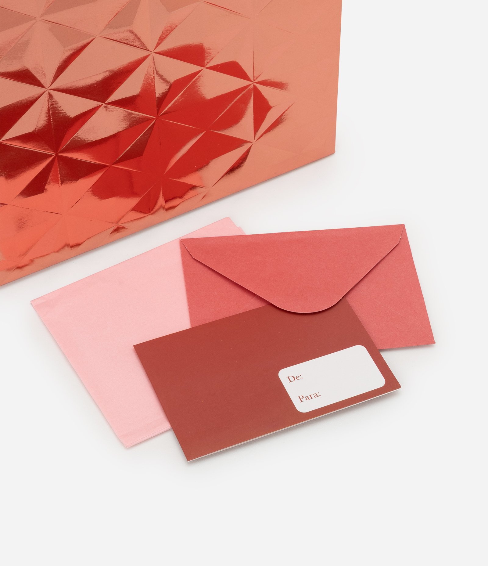 Embalagem de Presente Pequena Texturizado em Embossed Quadriculado Rosa 4