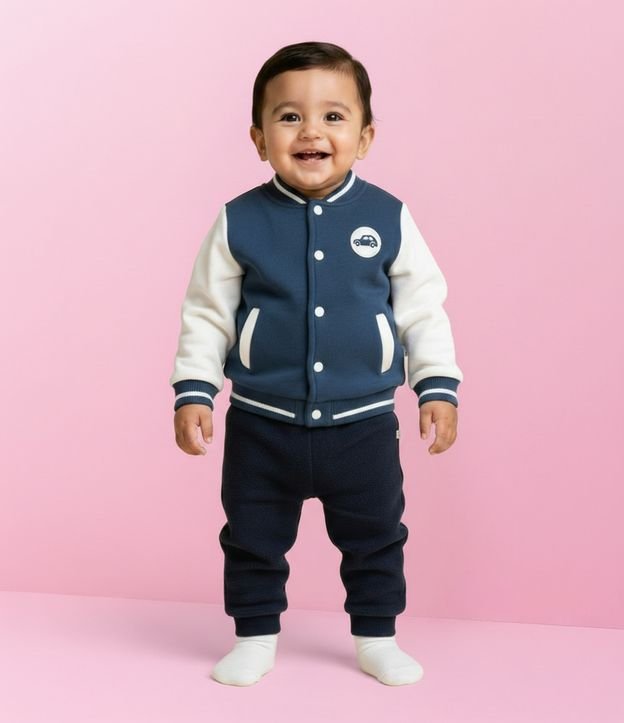 Cor: Azul Marinho | Tamanho: 6-9M