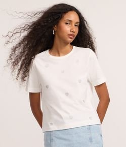 Camiseta New T-Shirt em Algodão com Corações
