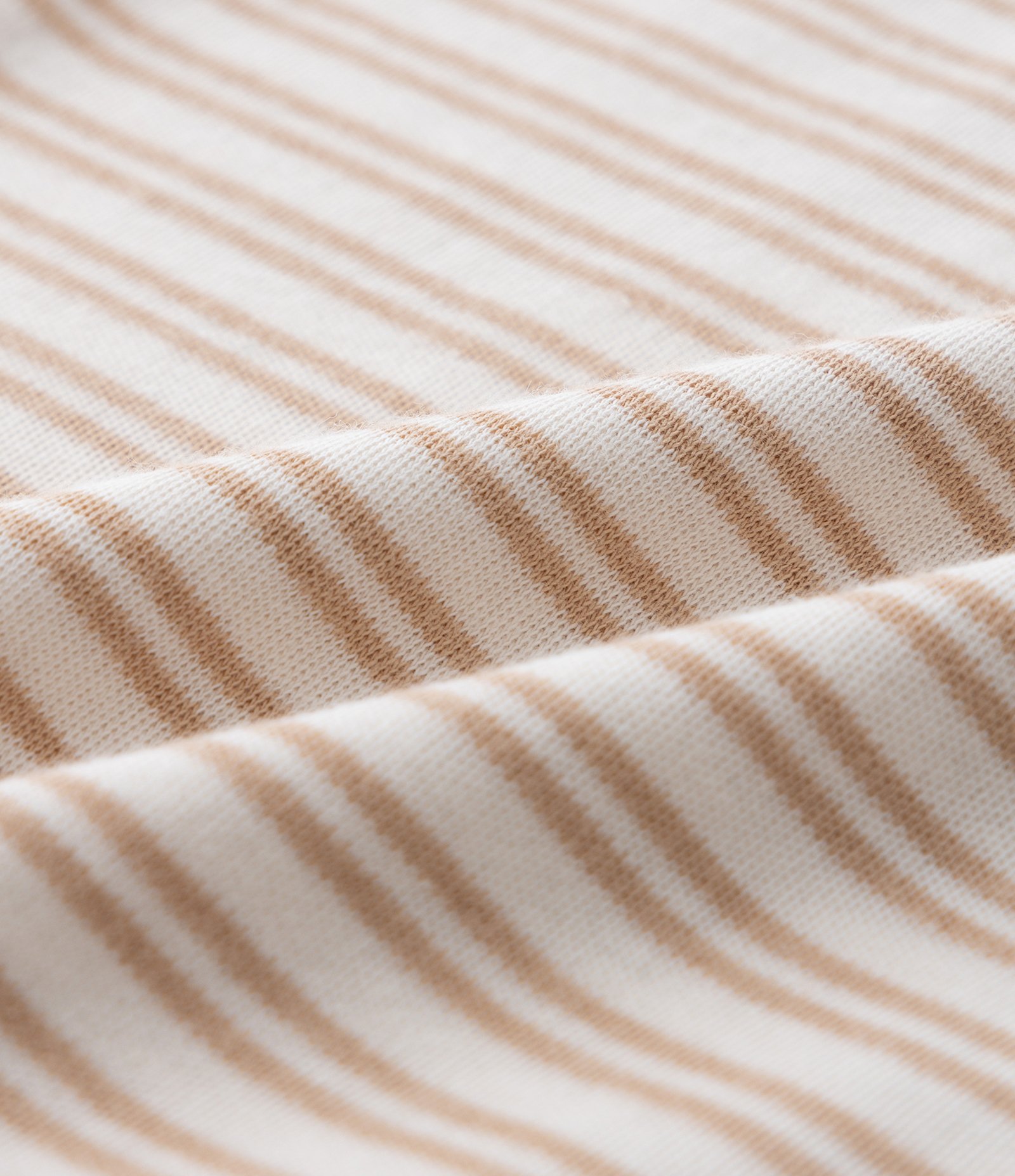 Macacão Infantil Listrado em Suedine com Gola Polo – Tam 0 a 18 Meses Bege 3