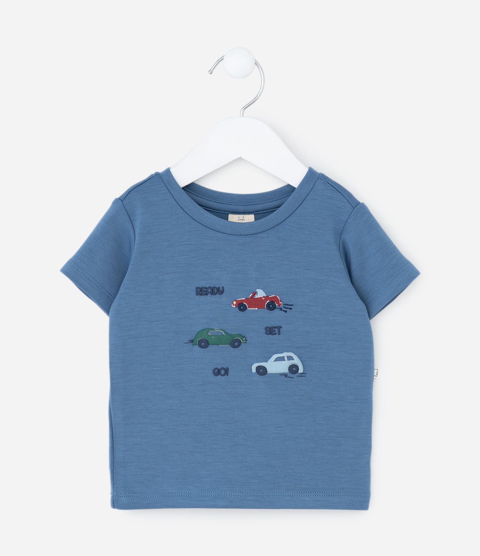 Conjunto Infantil Modal com Bordado de Carros – Tam 0 a 18 Meses Azul 3