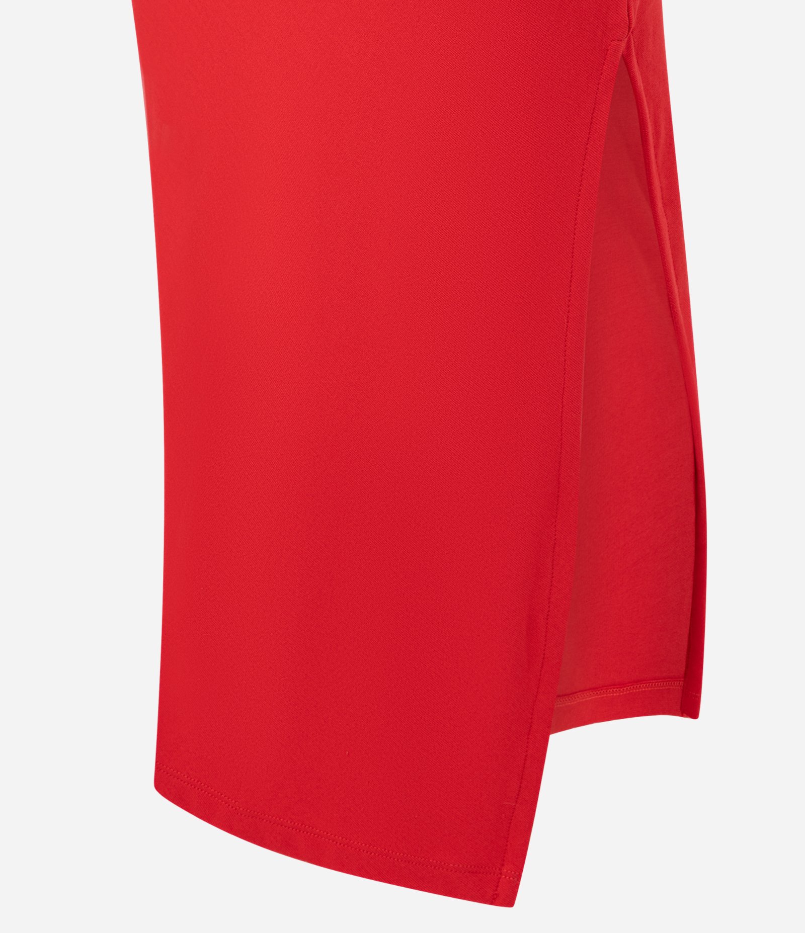 Vestido Long Midi com Ombro Só e Pregas Laterais Vermelho 6