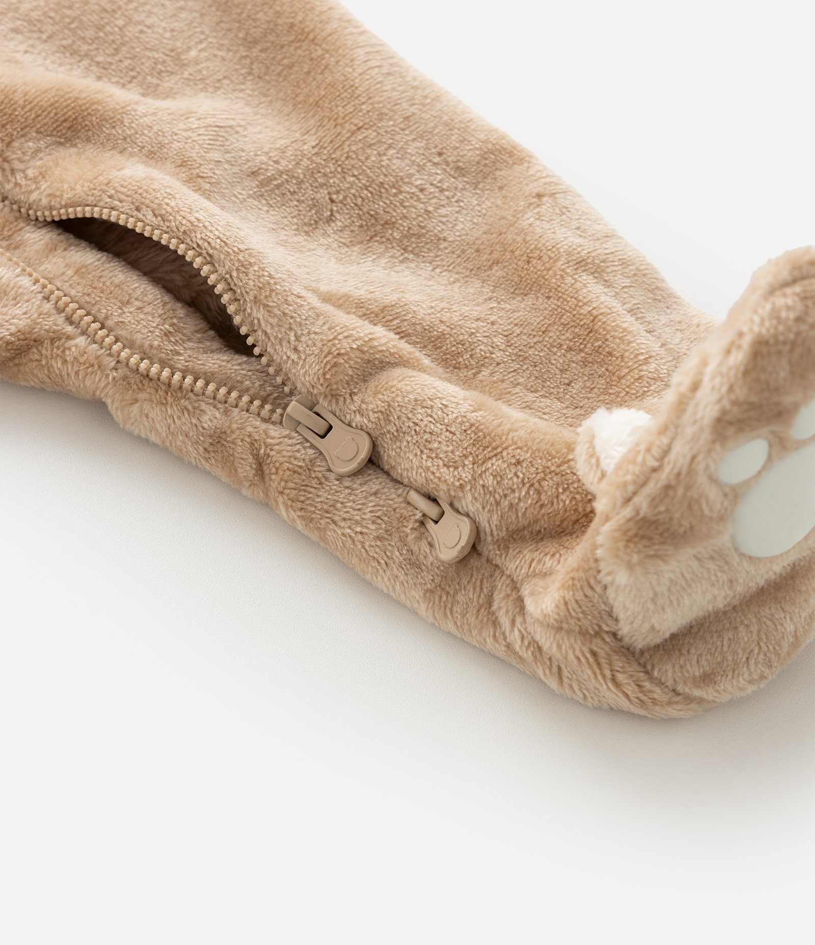 Macacão Infantil em Plush com Capuz de Urso – Tam 0 a 18 Meses Caramelo 9