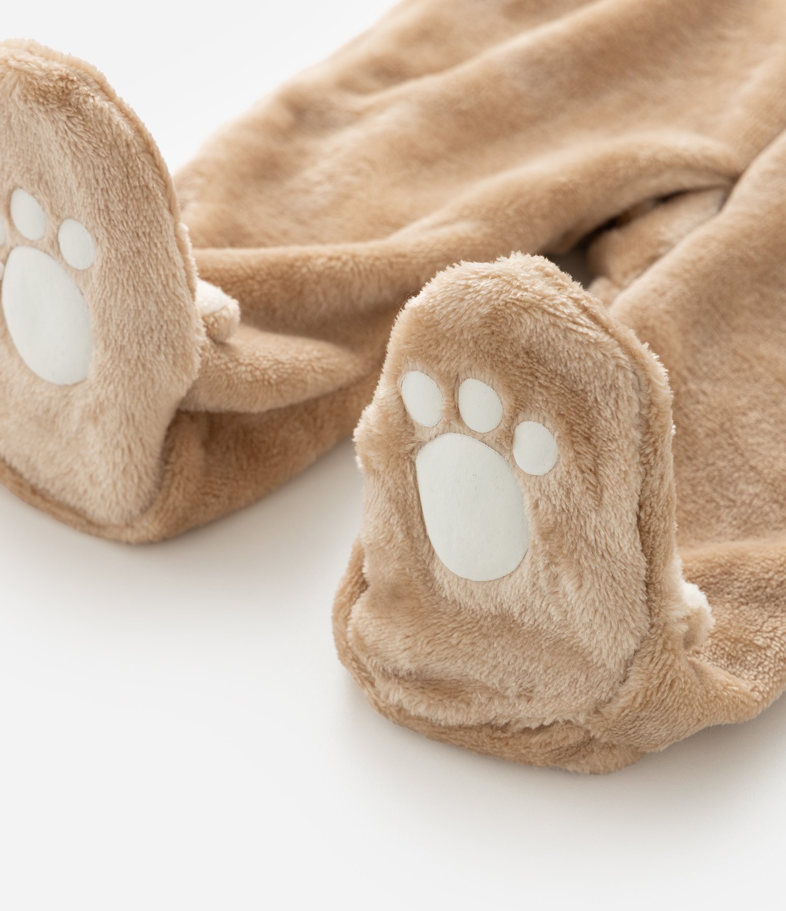 Macacão Infantil em Plush com Capuz de Urso – Tam 0 a 18 Meses Caramelo 6