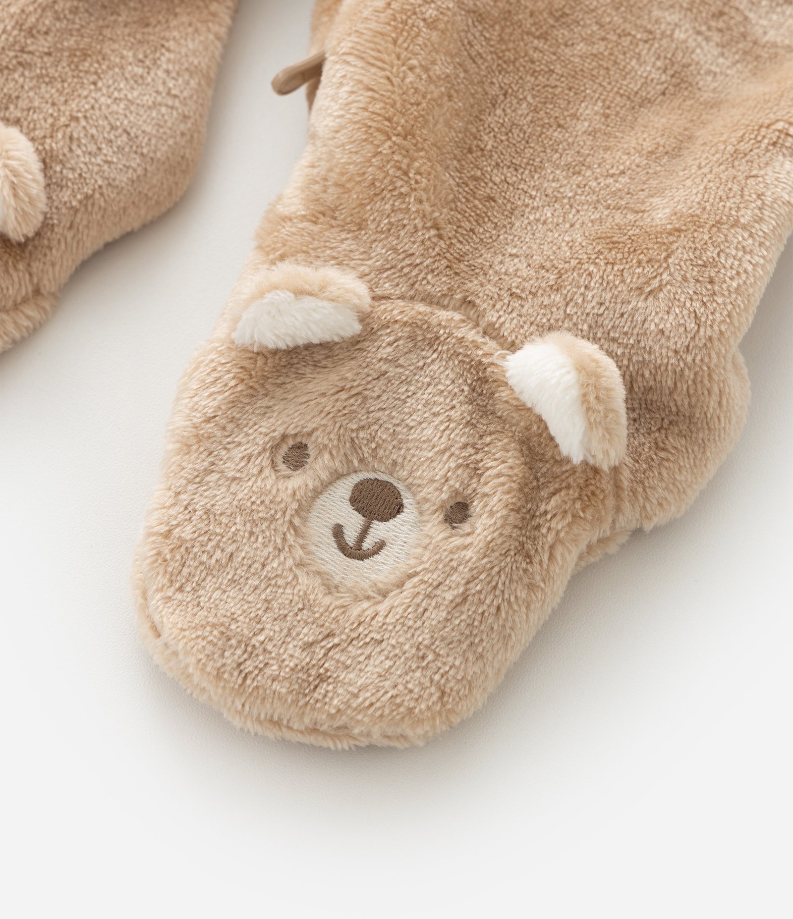 Macacão Infantil em Plush com Capuz de Urso – Tam 0 a 18 Meses Caramelo 7