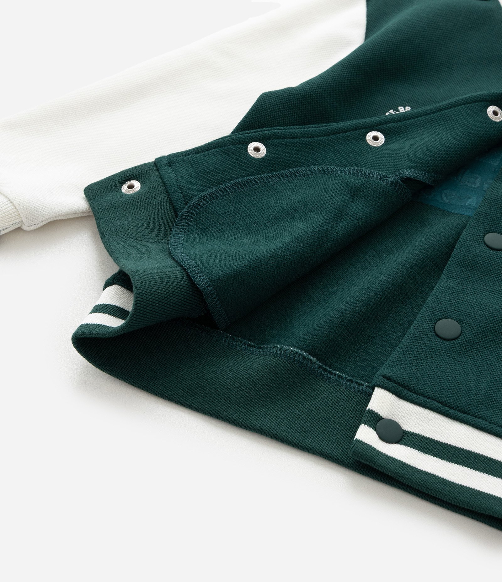 Jaqueta Infantil Bomber Em Moletom Com Bordado College - Tam 1 A 6 Anos Verde 9