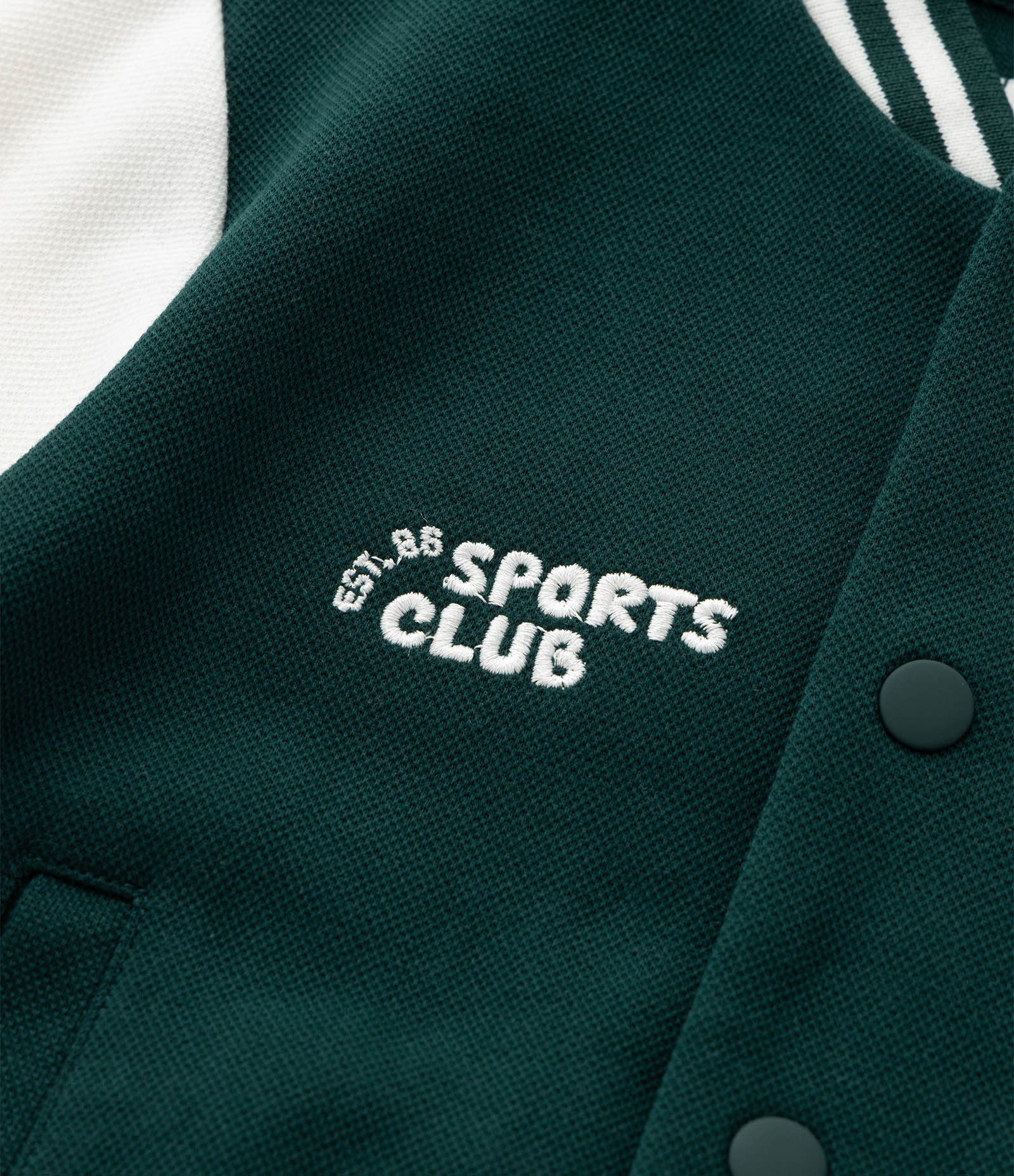 Jaqueta Infantil Bomber Em Moletom Com Bordado College - Tam 1 A 6 Anos Verde 7