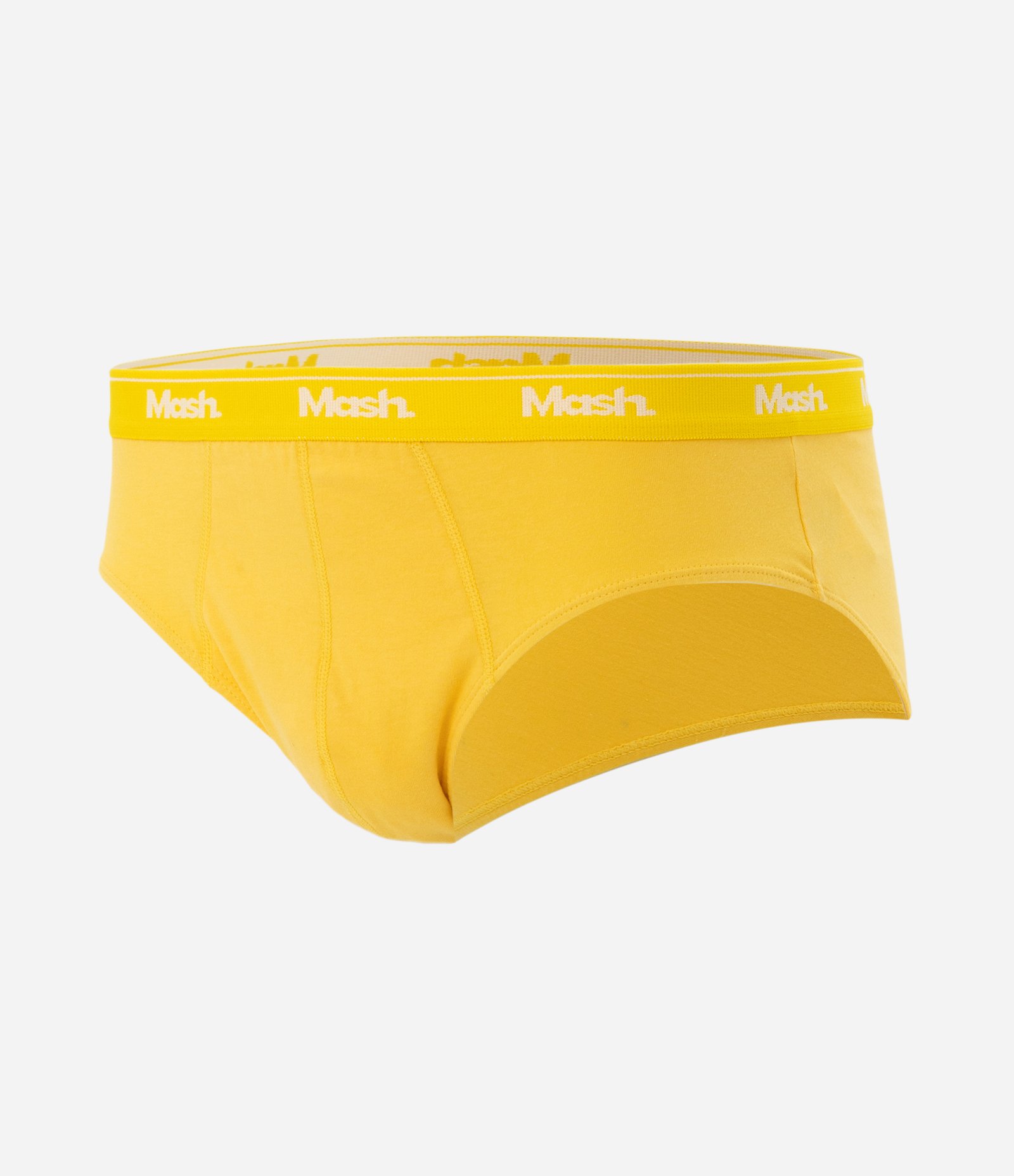 Cueca Slip em Meia Malha com Cós Elástico Mash Amarelo 1
