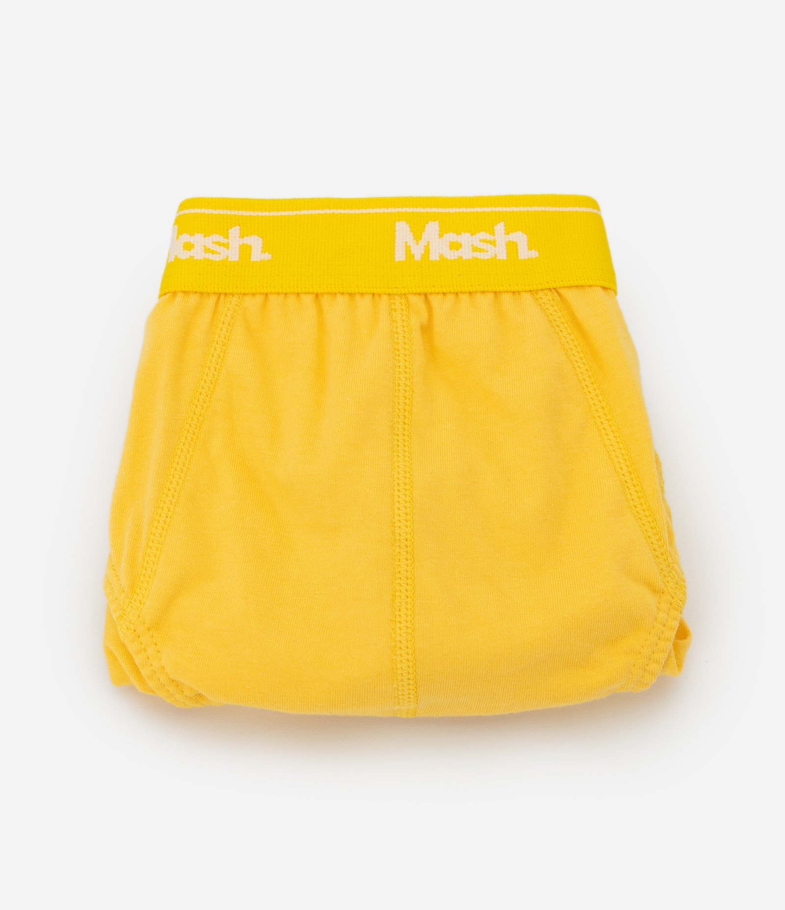 Cueca Slip em Meia Malha com Cós Elástico Mash Amarelo 2