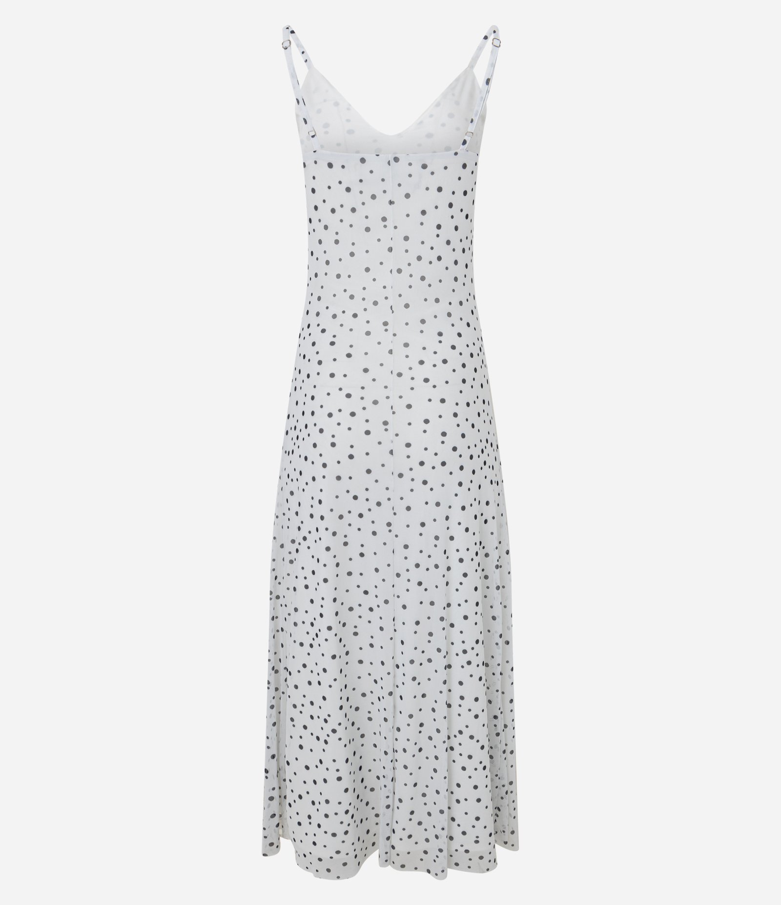 Vestido Midi em Tule com Estampa Poá Branco 7