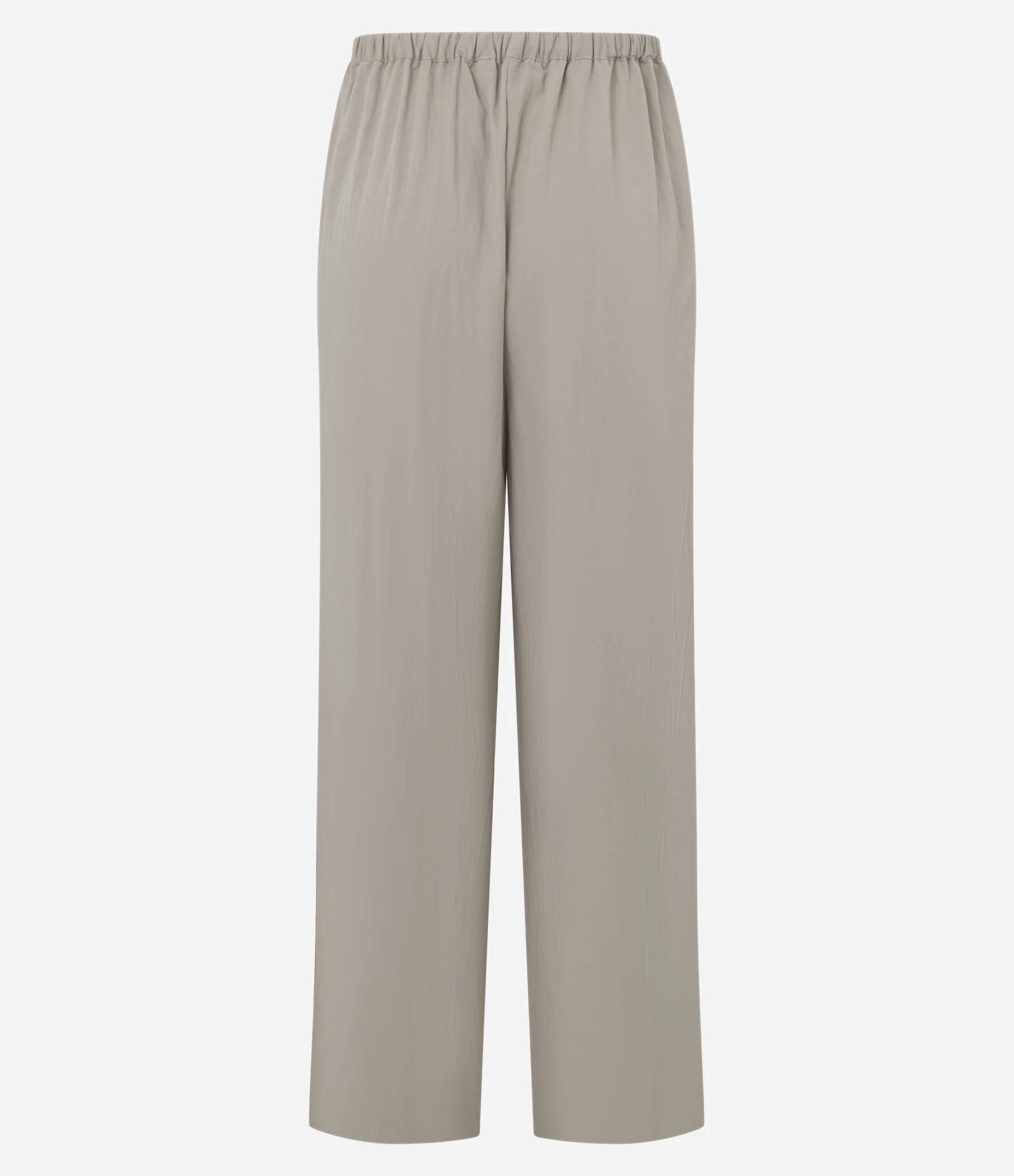 Calça em Alfaiataria Amassadinha e Cós com Elástico Bege 2