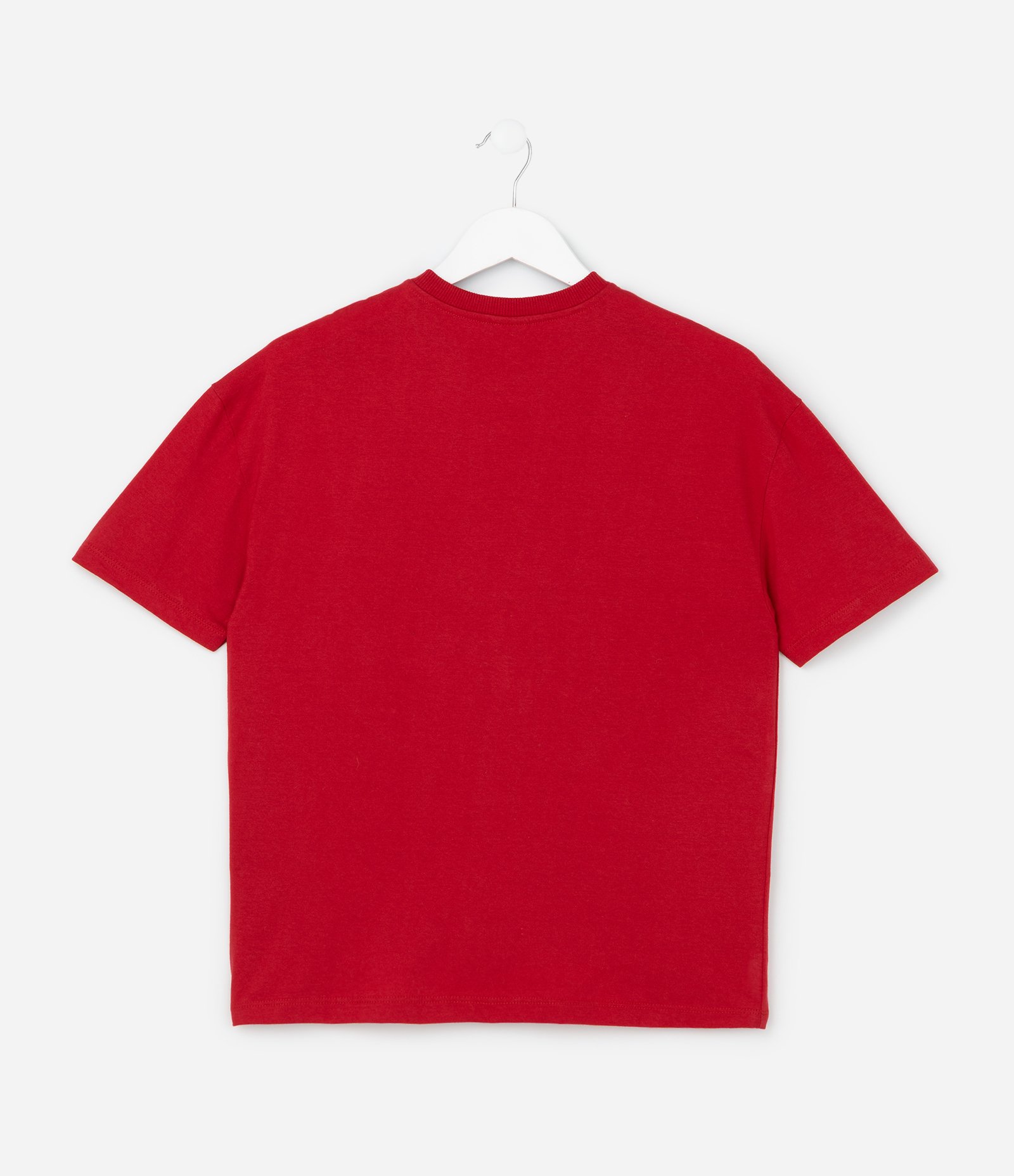Camiseta Over Infantil com Estampa Lettering NY - Tam 7 a 16 Anos Vermelho 3
