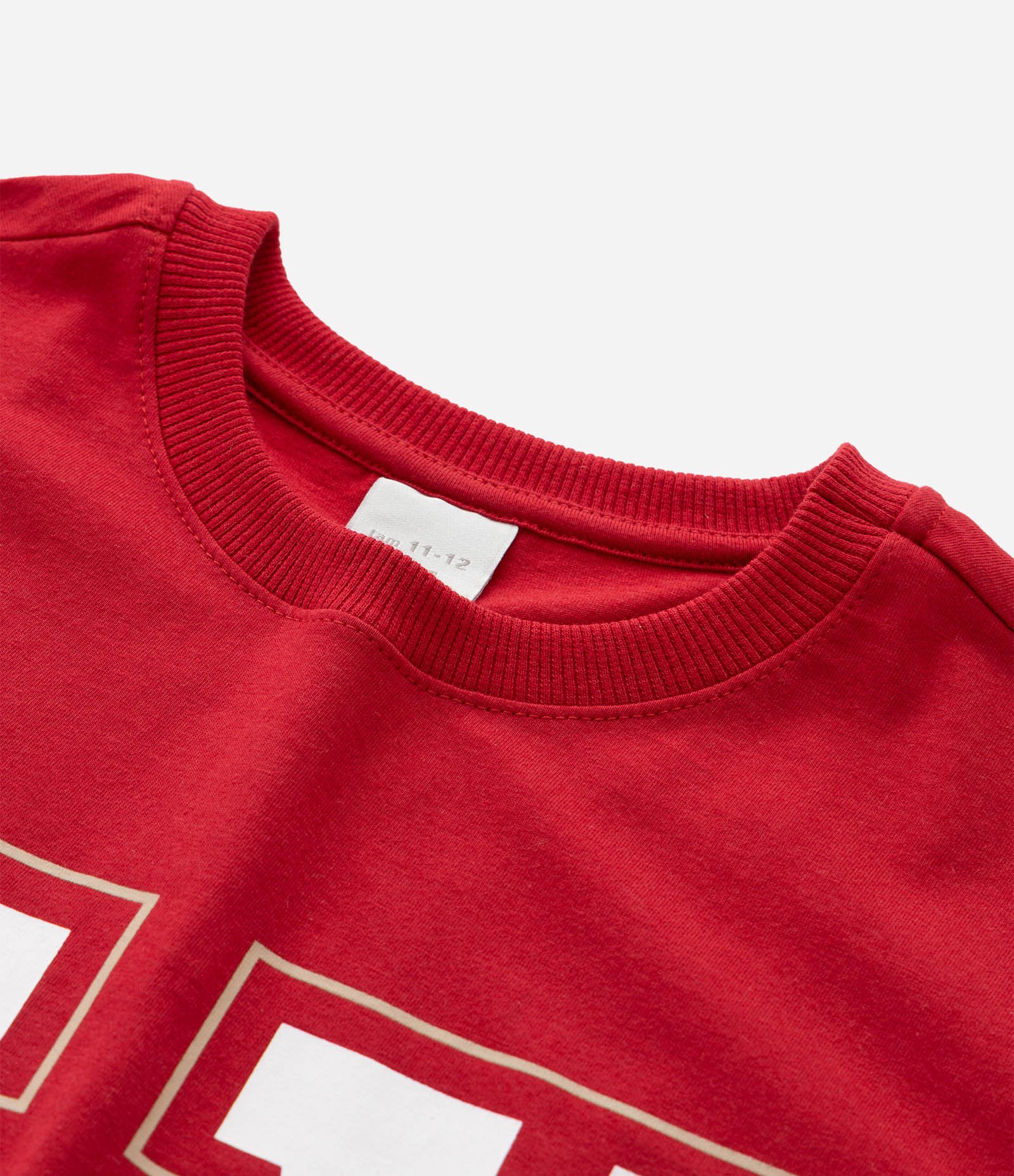 Camiseta Over Infantil com Estampa Lettering NY - Tam 7 a 16 Anos Vermelho 5