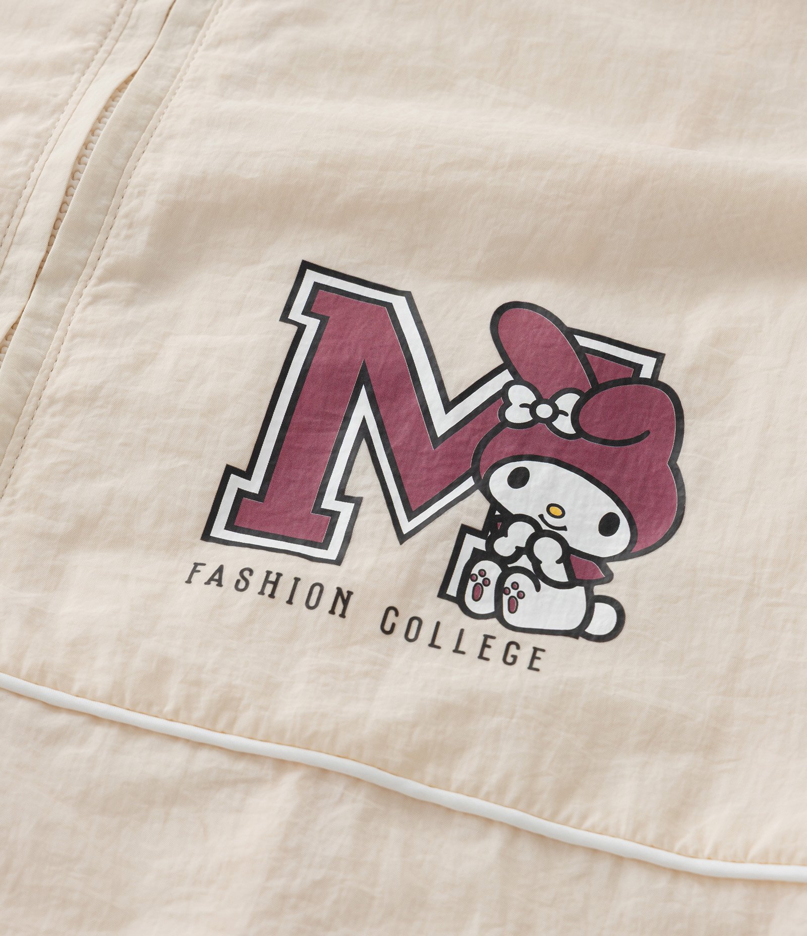 Jaqueta Infantil Corta Vento com Estampa My Melody – Tam 5 a 14 Anos Bege Claro 6