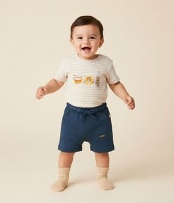 Bermuda Infantil com Bolsos - Tam RN a 18 Meses