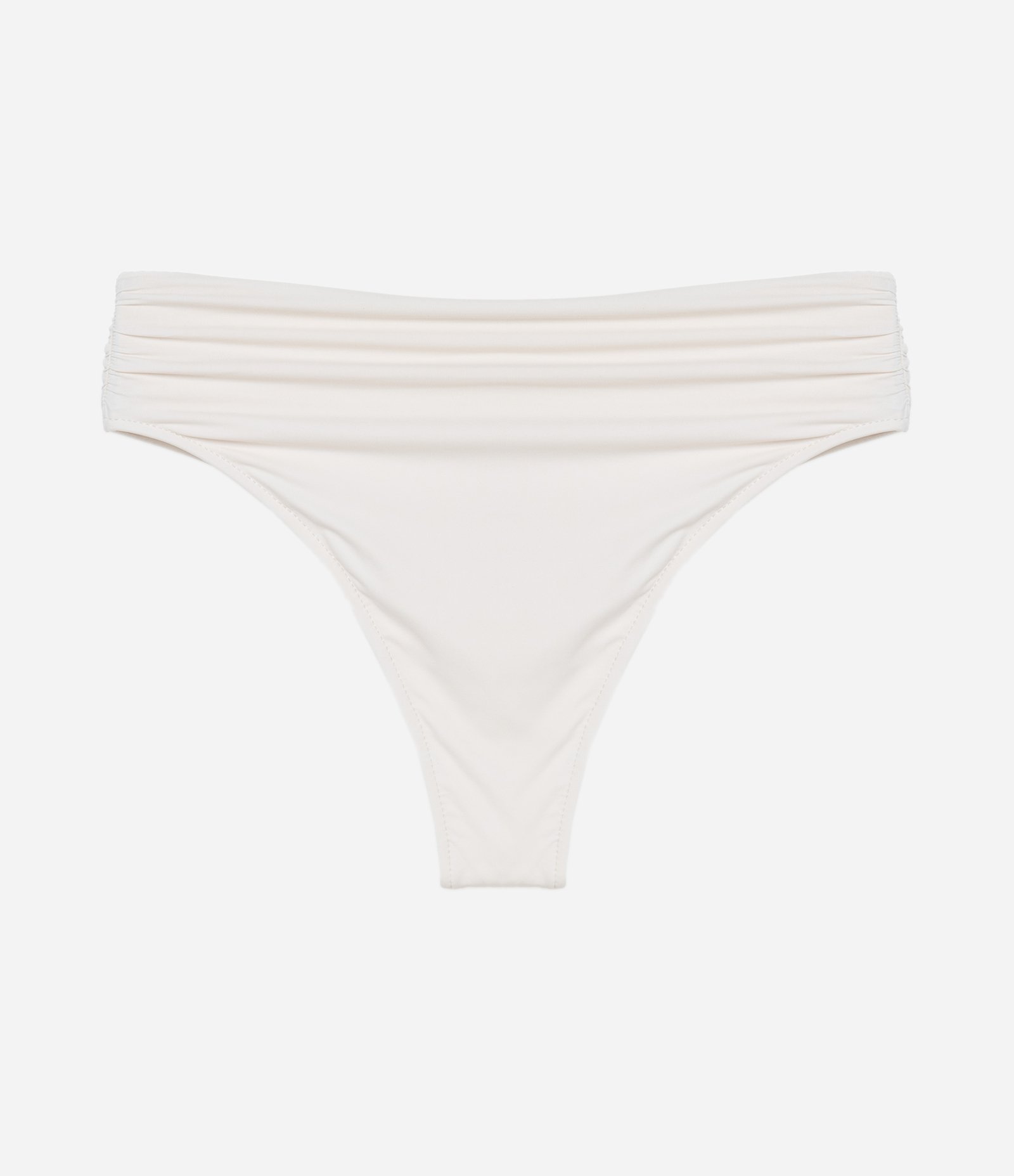Biquíni Calcinha Hot Pants Asa Delta com Franzido Lateral Branco 6