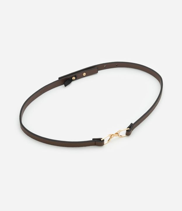 Cinto Estreito Floater com Fivelas Argolas Encaixadas em Metal