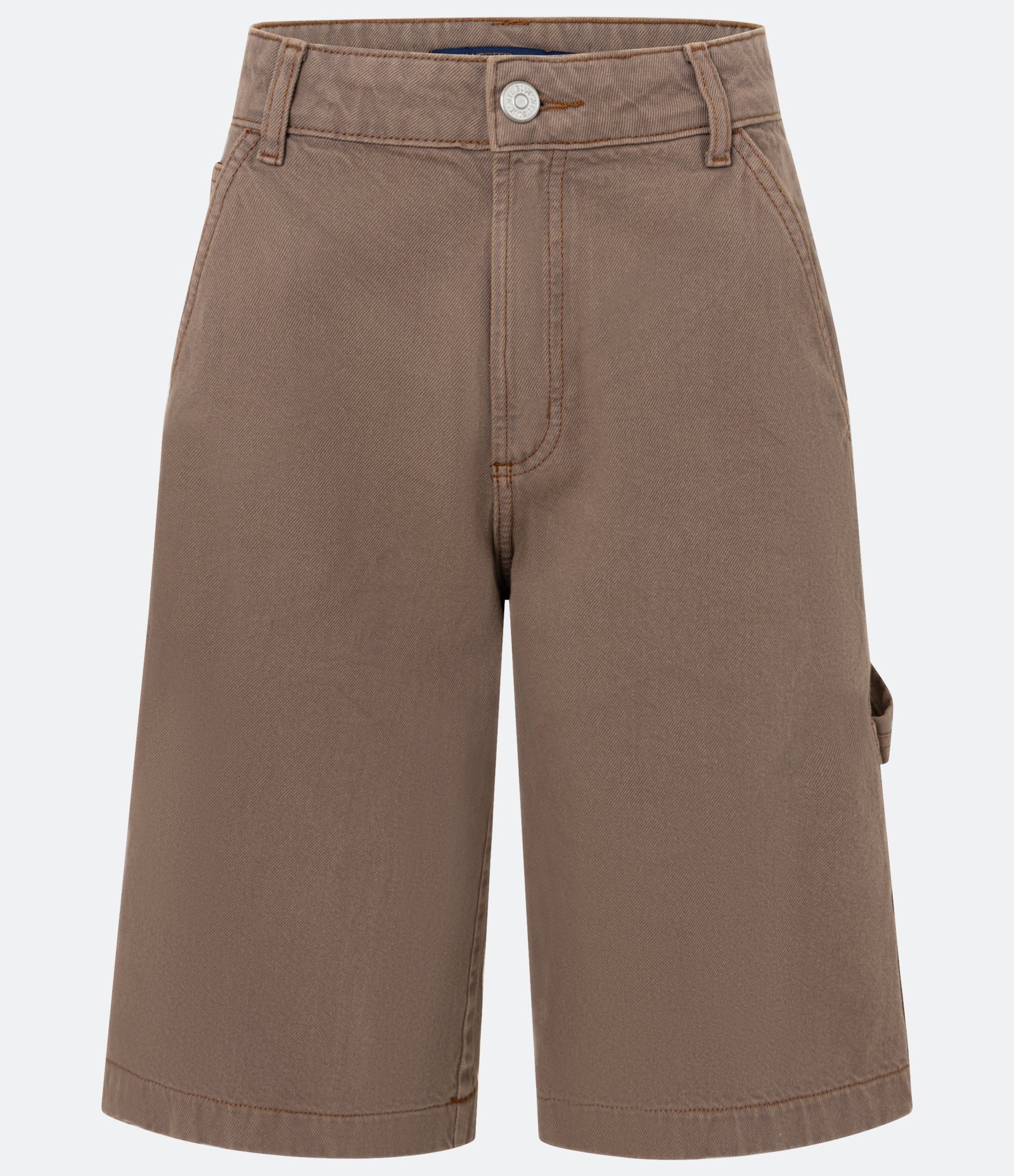 Bermuda em Sarja com Bolso Carpinteiro Marrom 5