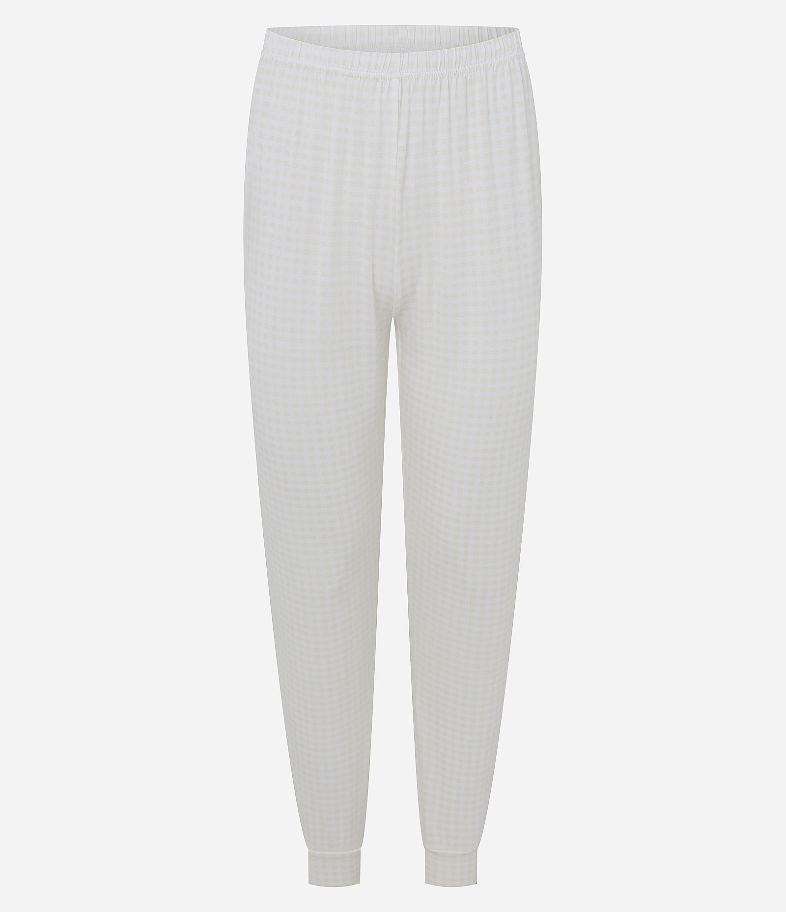 Pijama Longo Peach Touch com Estampa Xadrez Amarelo 6