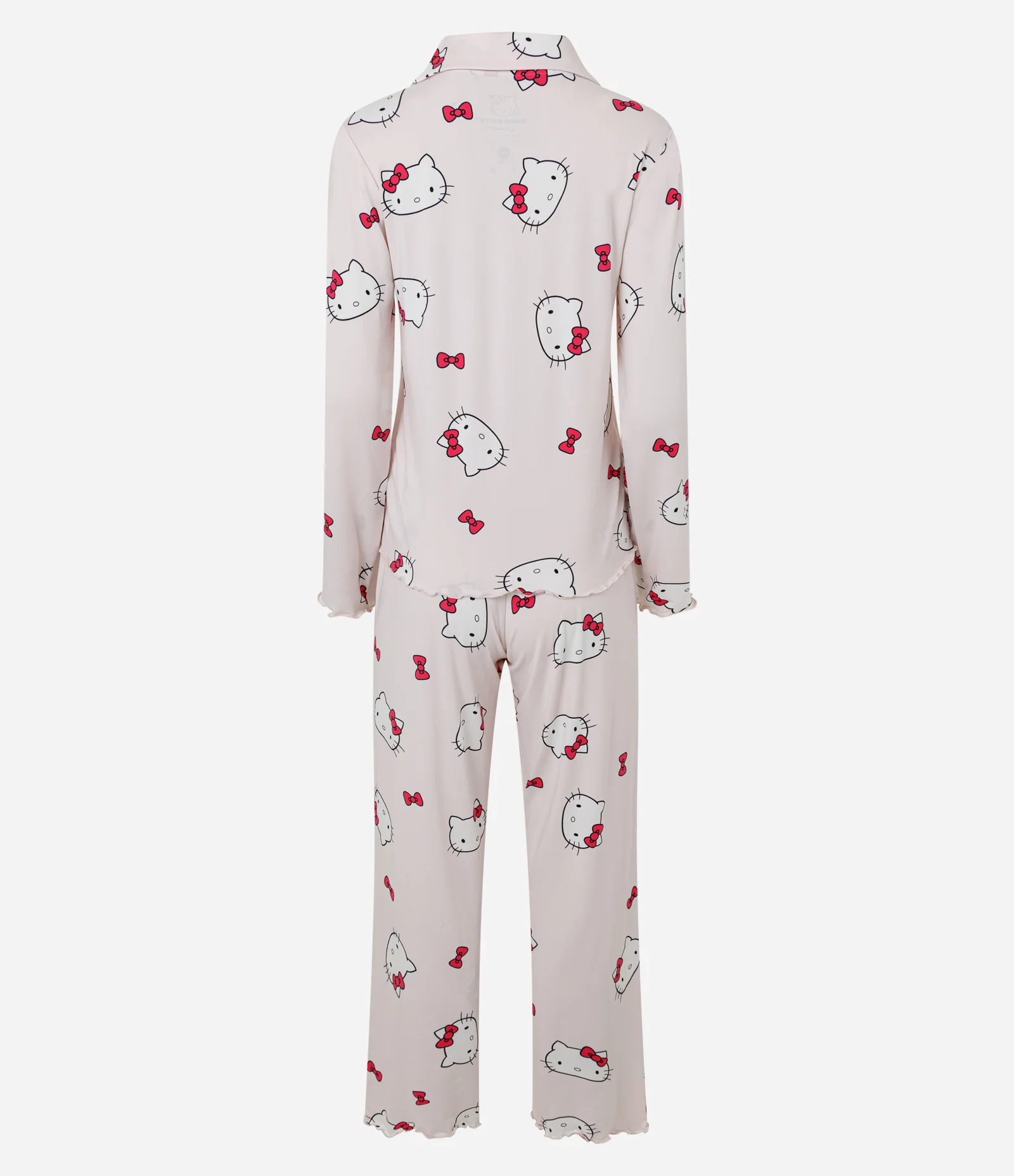 Pijama Americano Longo em Peach Touch com Estampa Hello Kitty Rosa 2