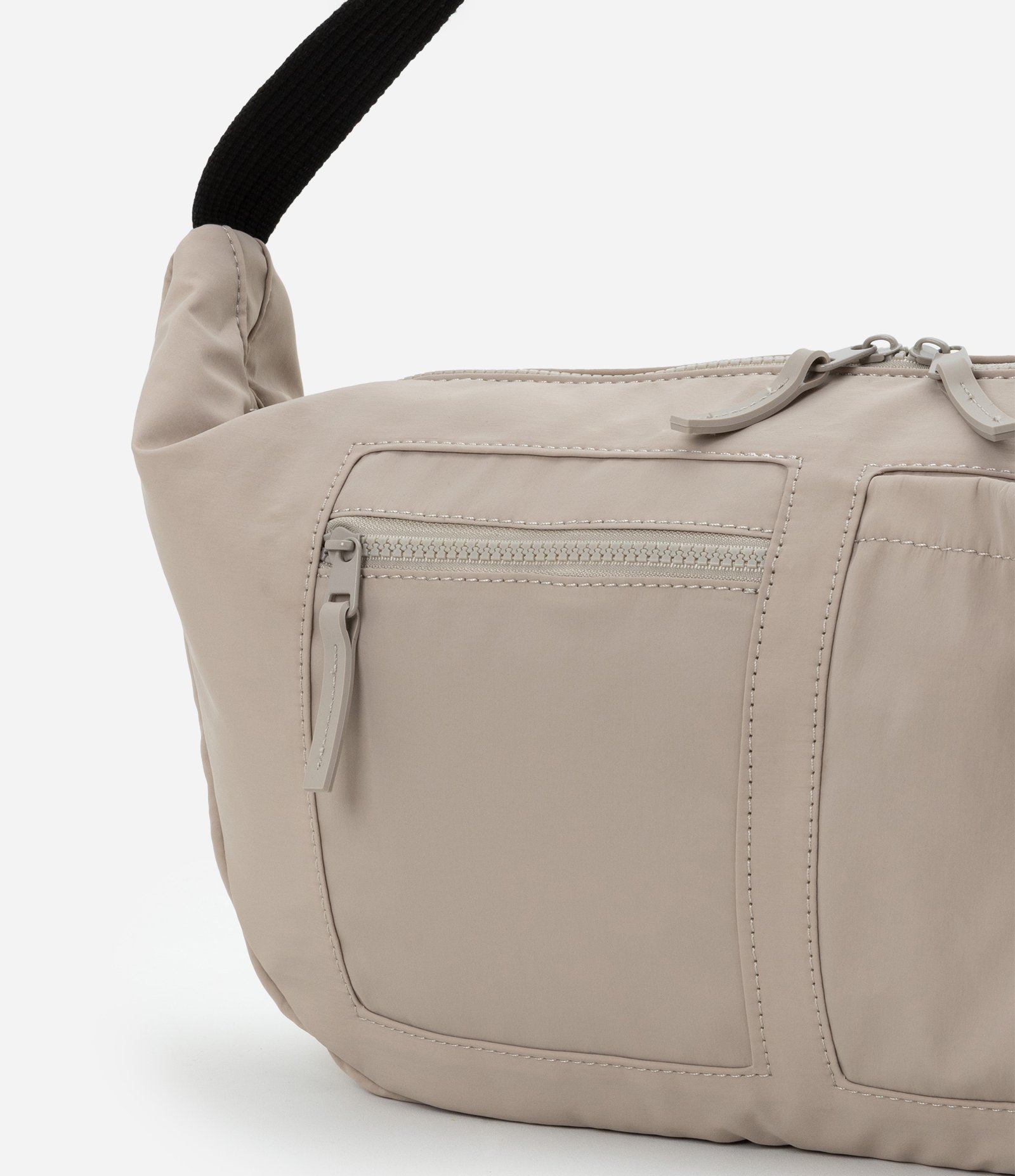 Bolsa Hobo com Alças Ajustáveis e Bolsos Bege 6