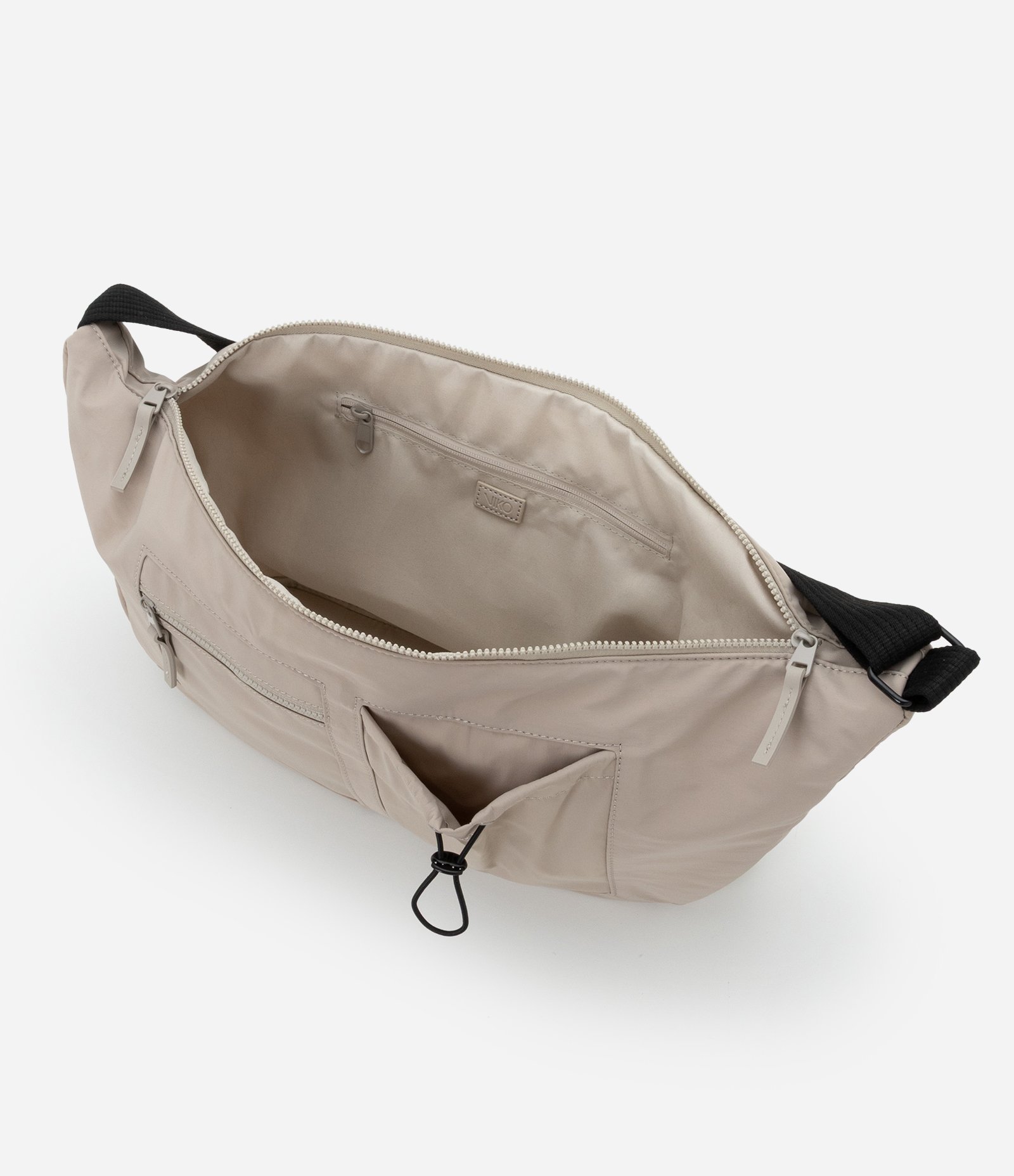 Bolsa Hobo com Alças Ajustáveis e Bolsos Bege 8