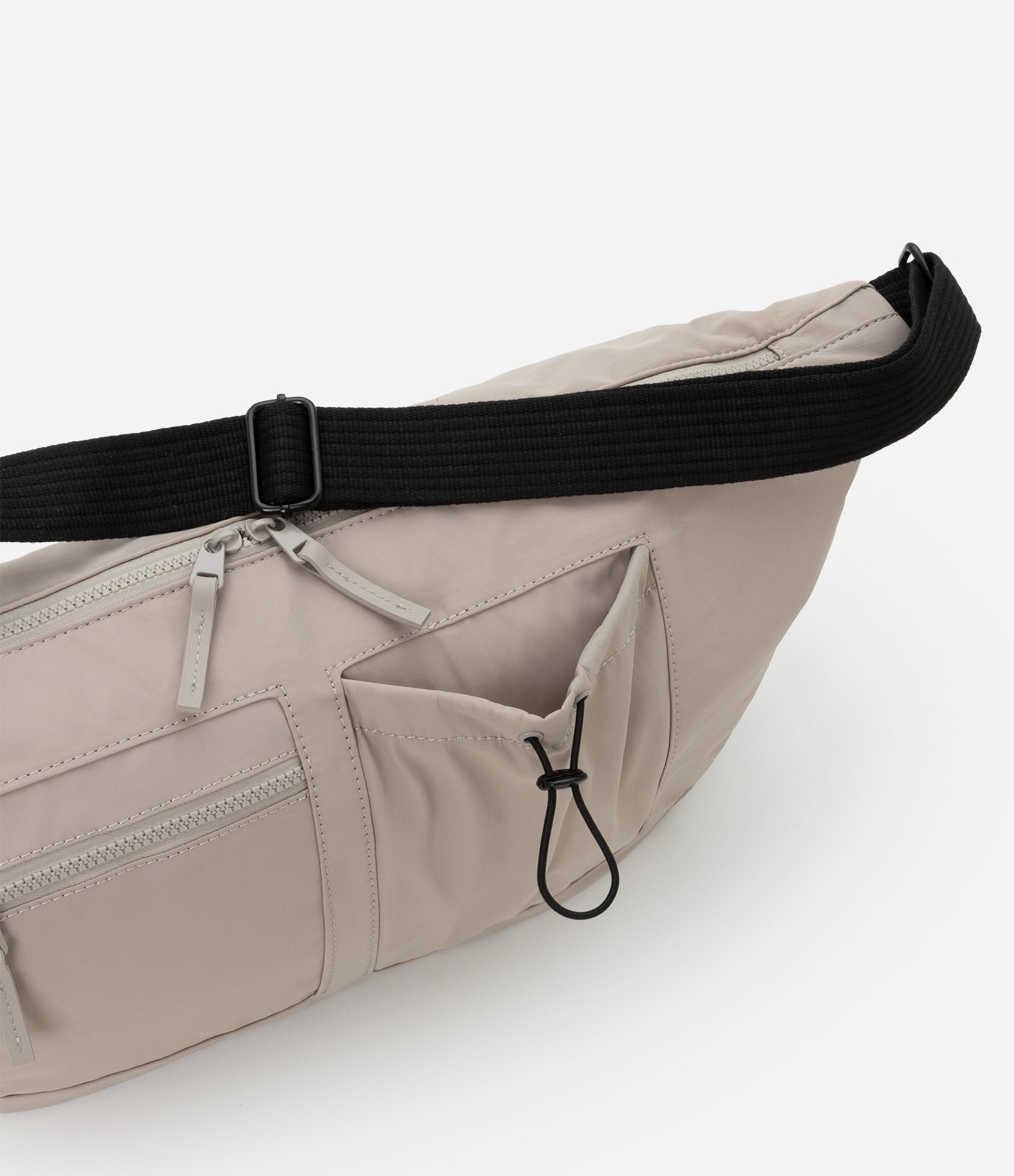 Bolsa Hobo com Alças Ajustáveis e Bolsos Bege 9